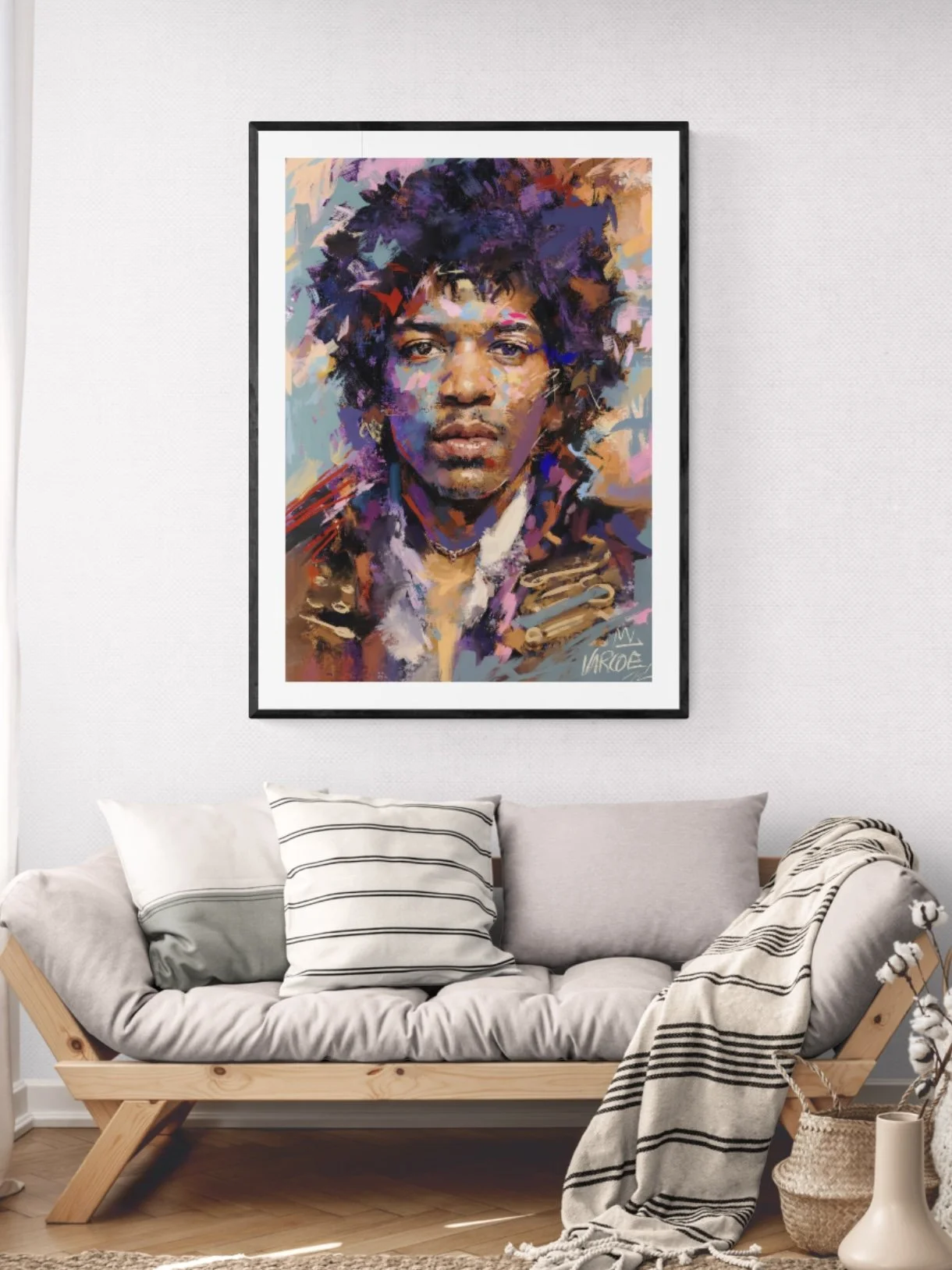 Jimi Hendrix Jonathan Varcoe i ramme.jpg