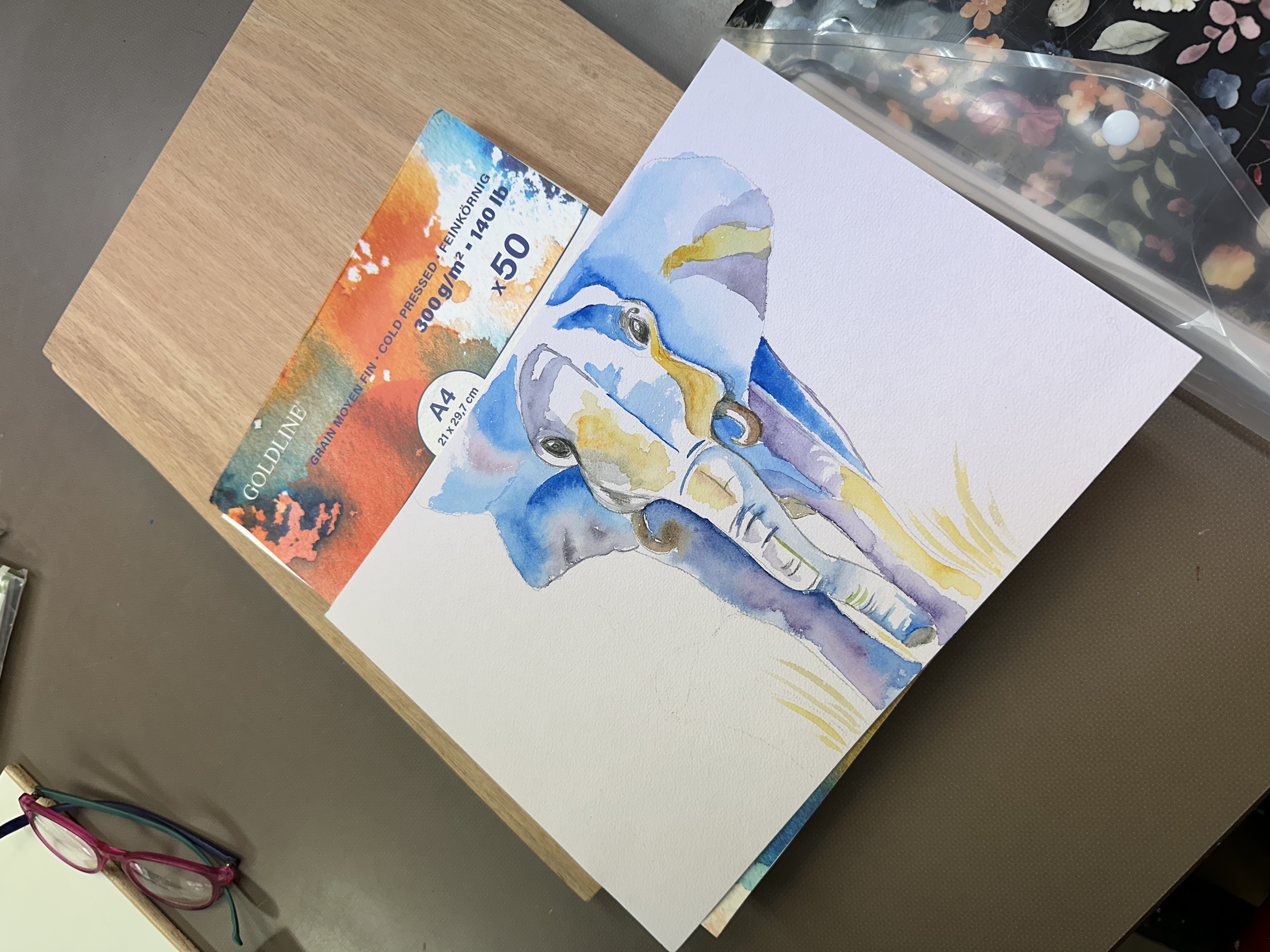 aquarel cursus Oldenzaal cursistenwerk