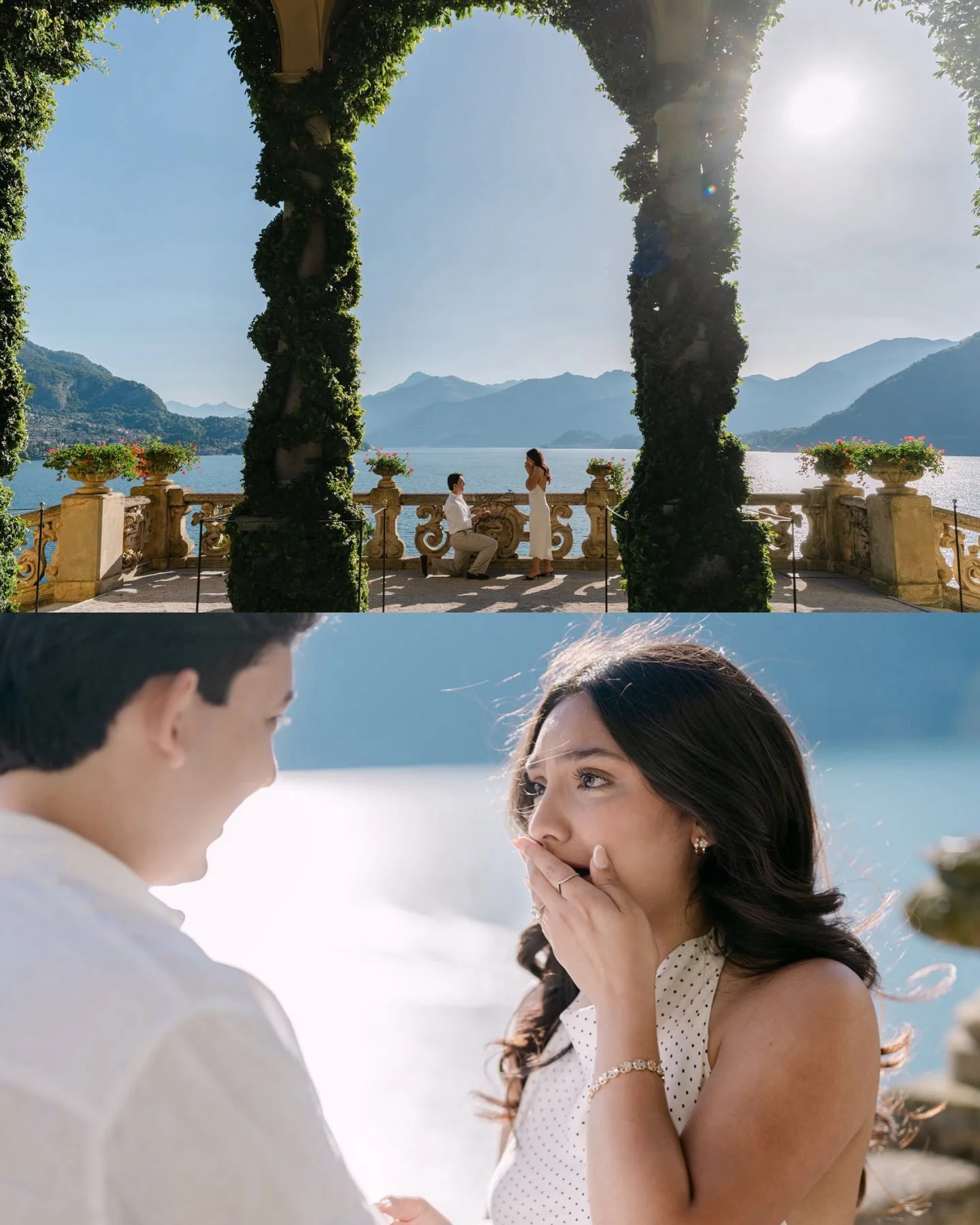 Her hand went to her mouth before he&rsquo;d finished asking.

That&rsquo;s the frame you can&rsquo;t stage or repeat &mdash; the half-second where the whole thing lands and she forgets anyone else is there. He&rsquo;d knelt on the terrace at Villa d