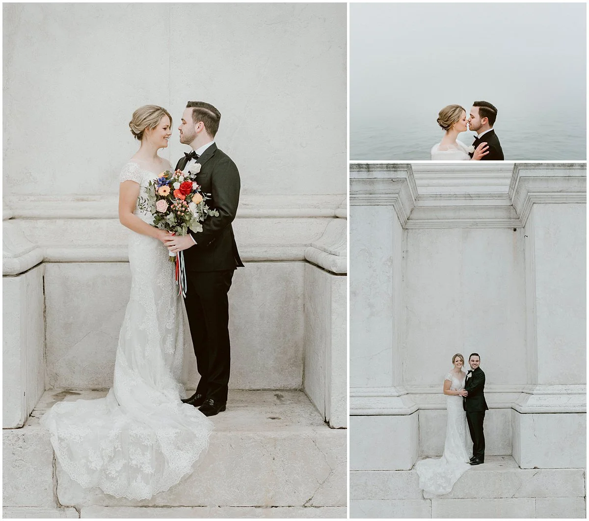 Venice engagement photographer, bride and groom in a dreamy place