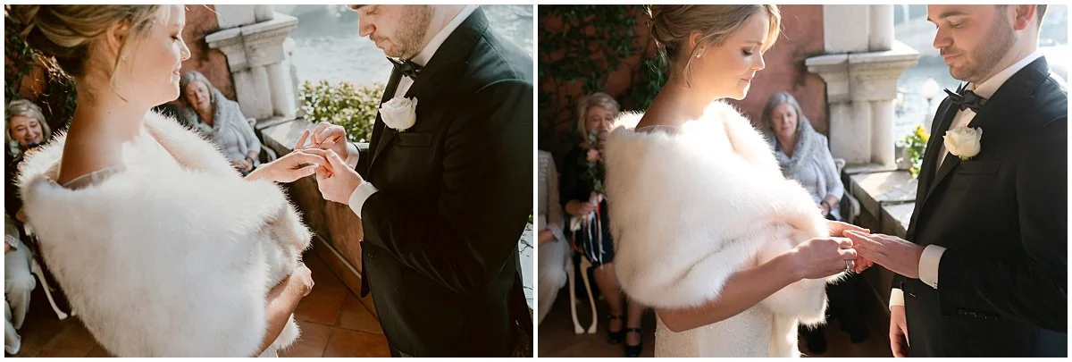 Canal Grande wedding, ring exchange
