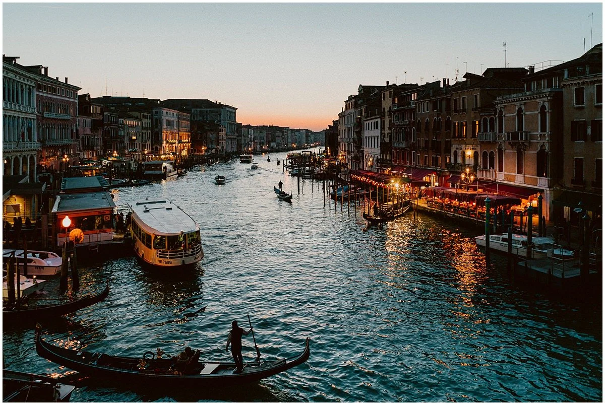 Evening, Canal Grande view from Rialto bridge
