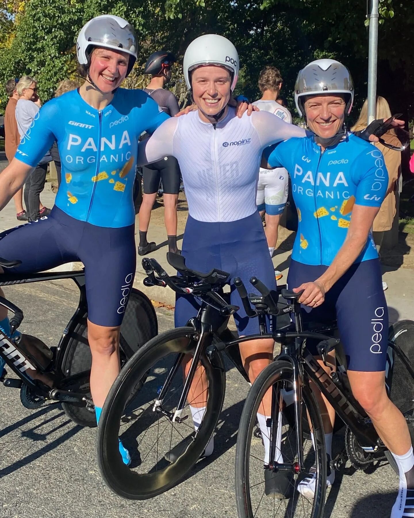 Marie Louise Fitzgerald, Celestine Frantz and Jen Pettenon looking super fly at Round One of the Victorian Road ITT Series today 🌞