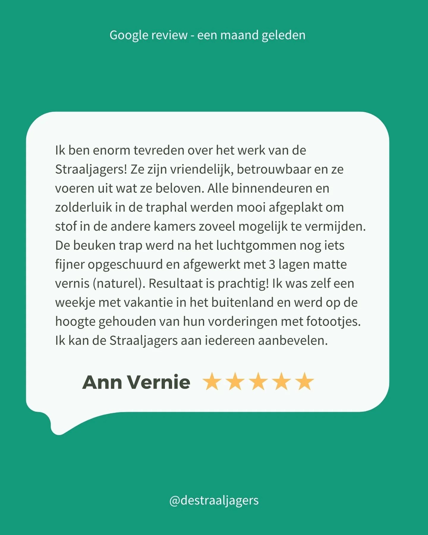We hebben onlangs weer een mooie review mogen ontvangen van een tevreden klant. En die delen we graag hier 🤩

Slide om de voor en na te bekijken van het project dat we deden voor Ann. 👉

Ondertussen zijn er nog enkele updates:

🎯 We zijn helemaal 