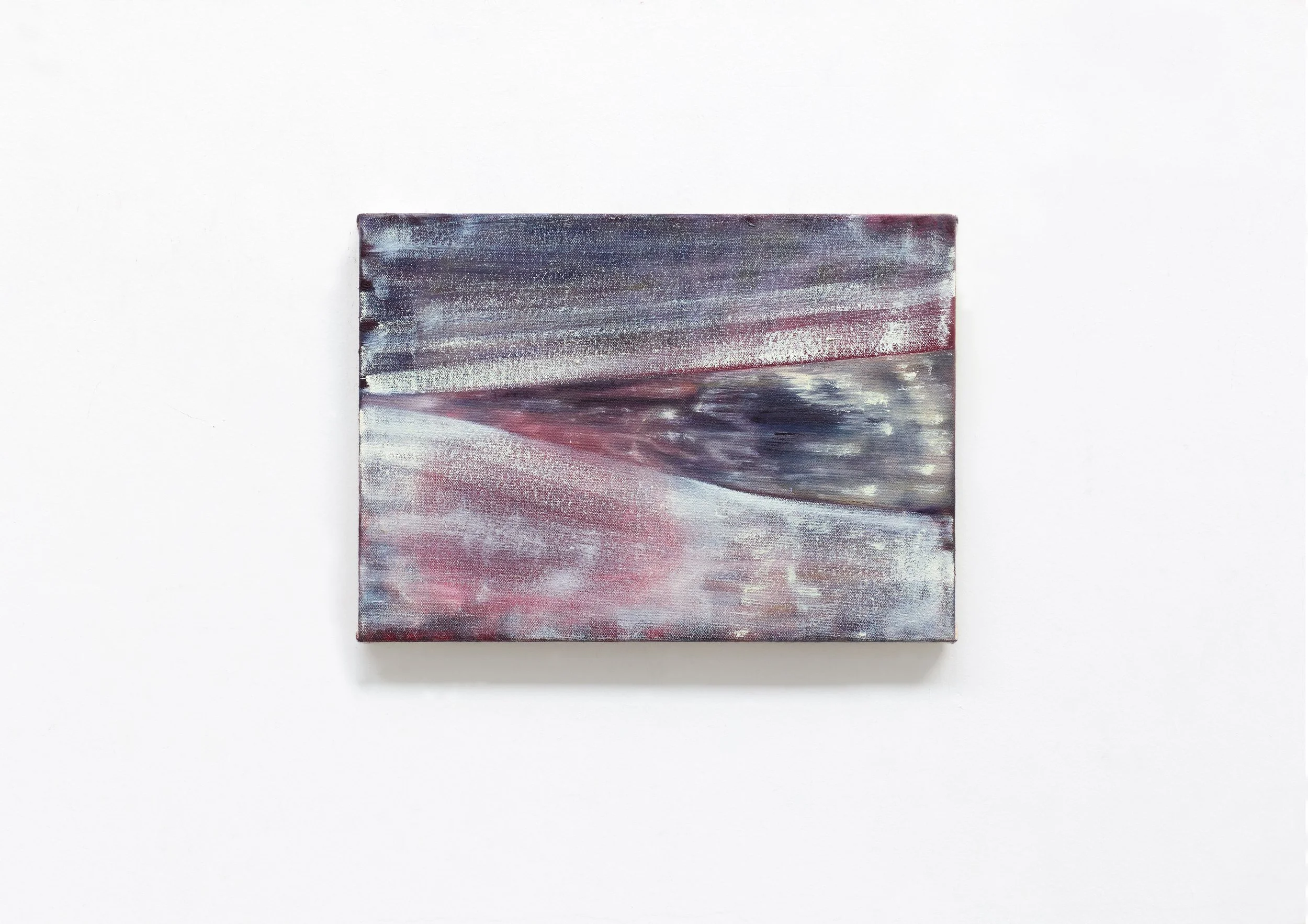 Slice it Open, 2026. Oil on canvas. 25 x 35 cm.
