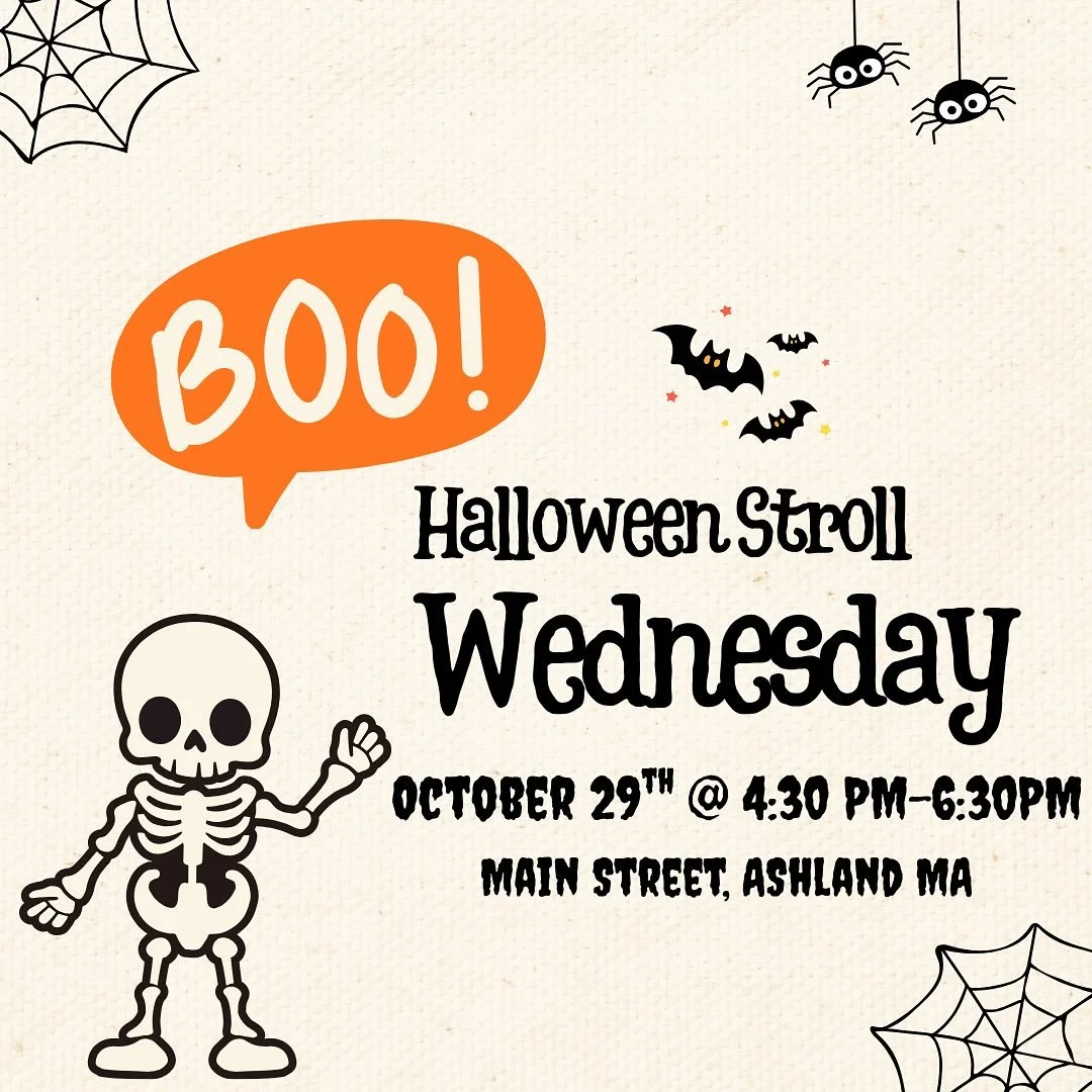 It&rsquo;s time for some Halloween fun! 🎃

Join us for the Ashland Halloween Stroll on Wednesday, October 29th from 4:30&ndash;6:30 PM on Main Street!

Stop by and say hi &mdash; we&rsquo;d love to see your skeleton and share some spooktacular smile