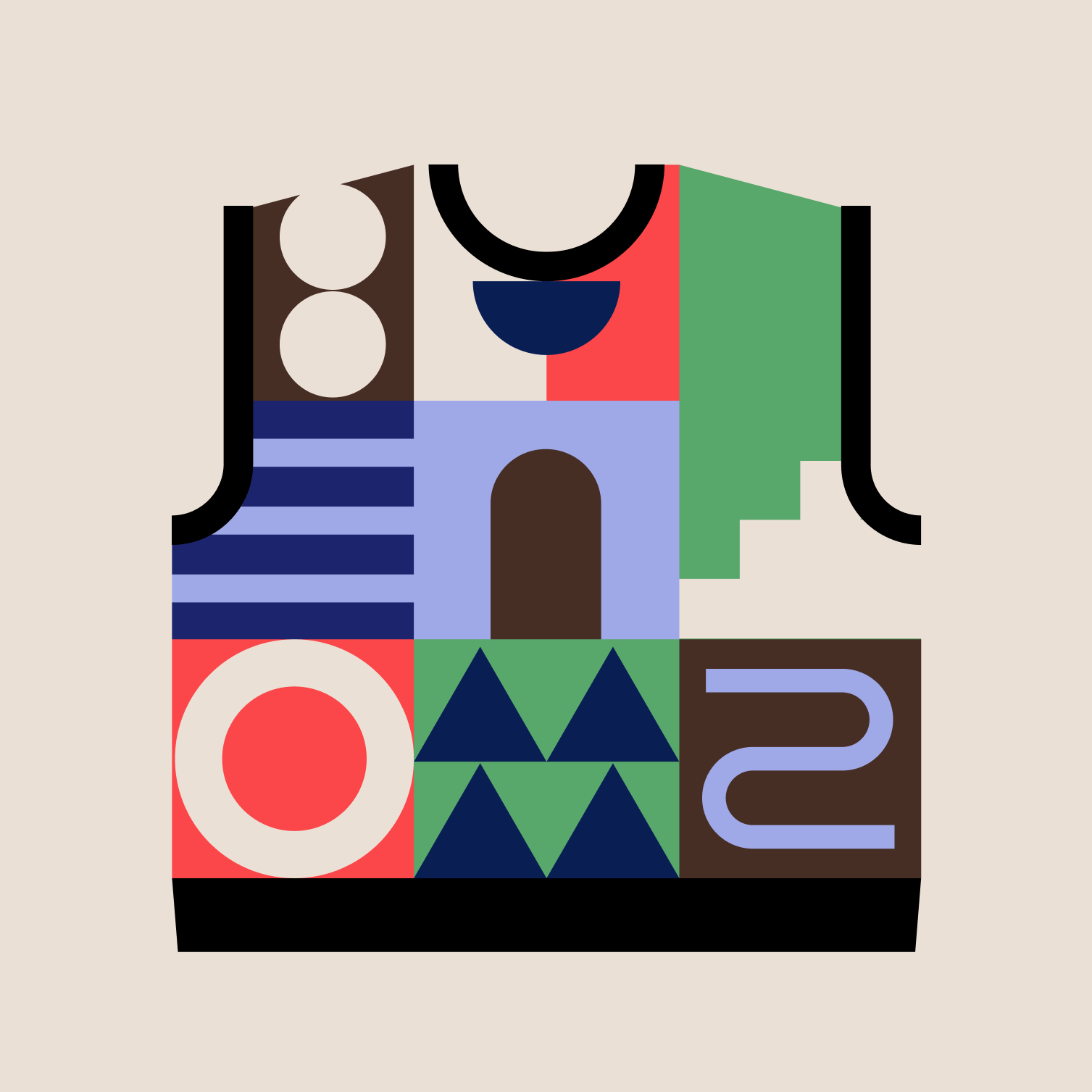Vestigios Vest - pattern illustration