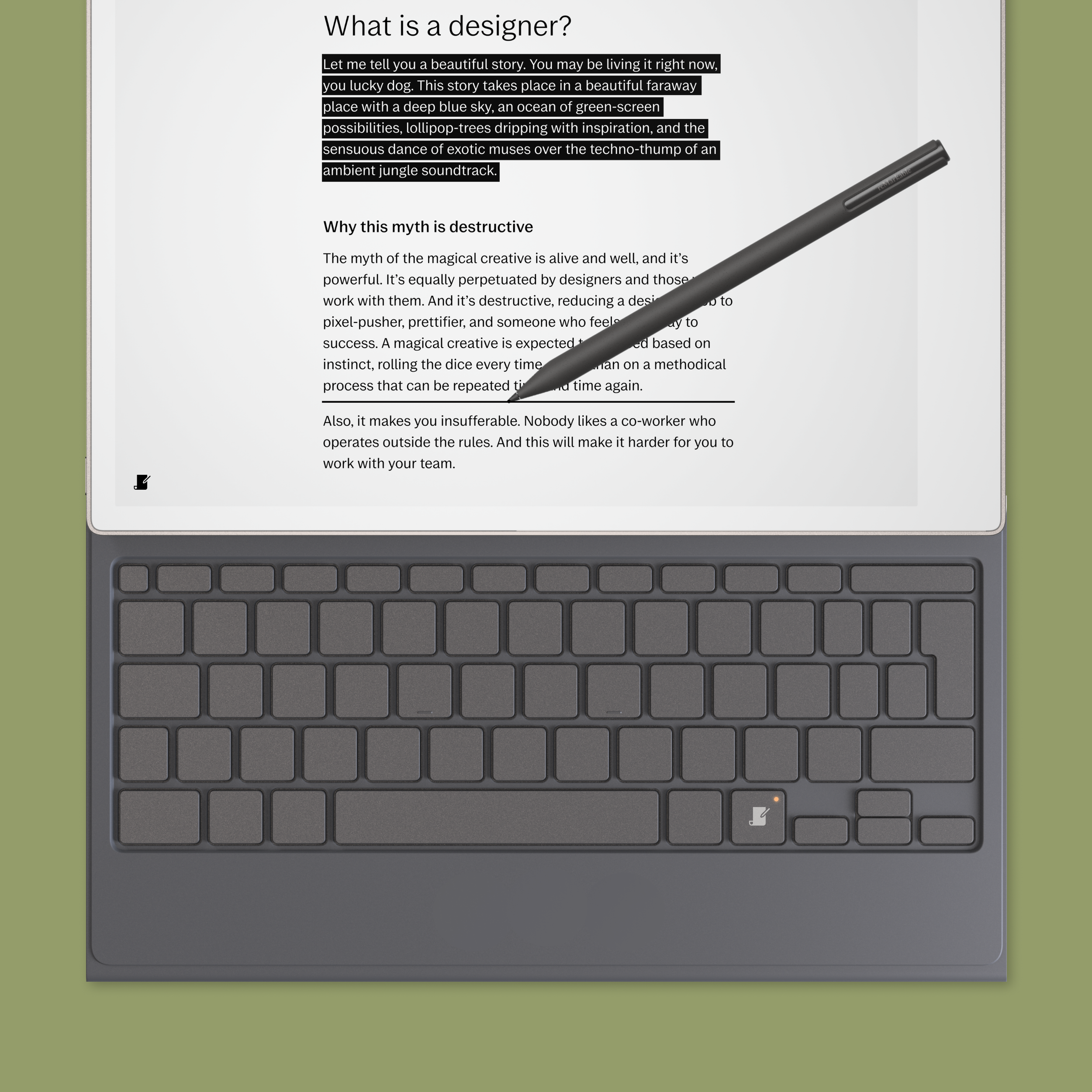 Type folio - Refine key
