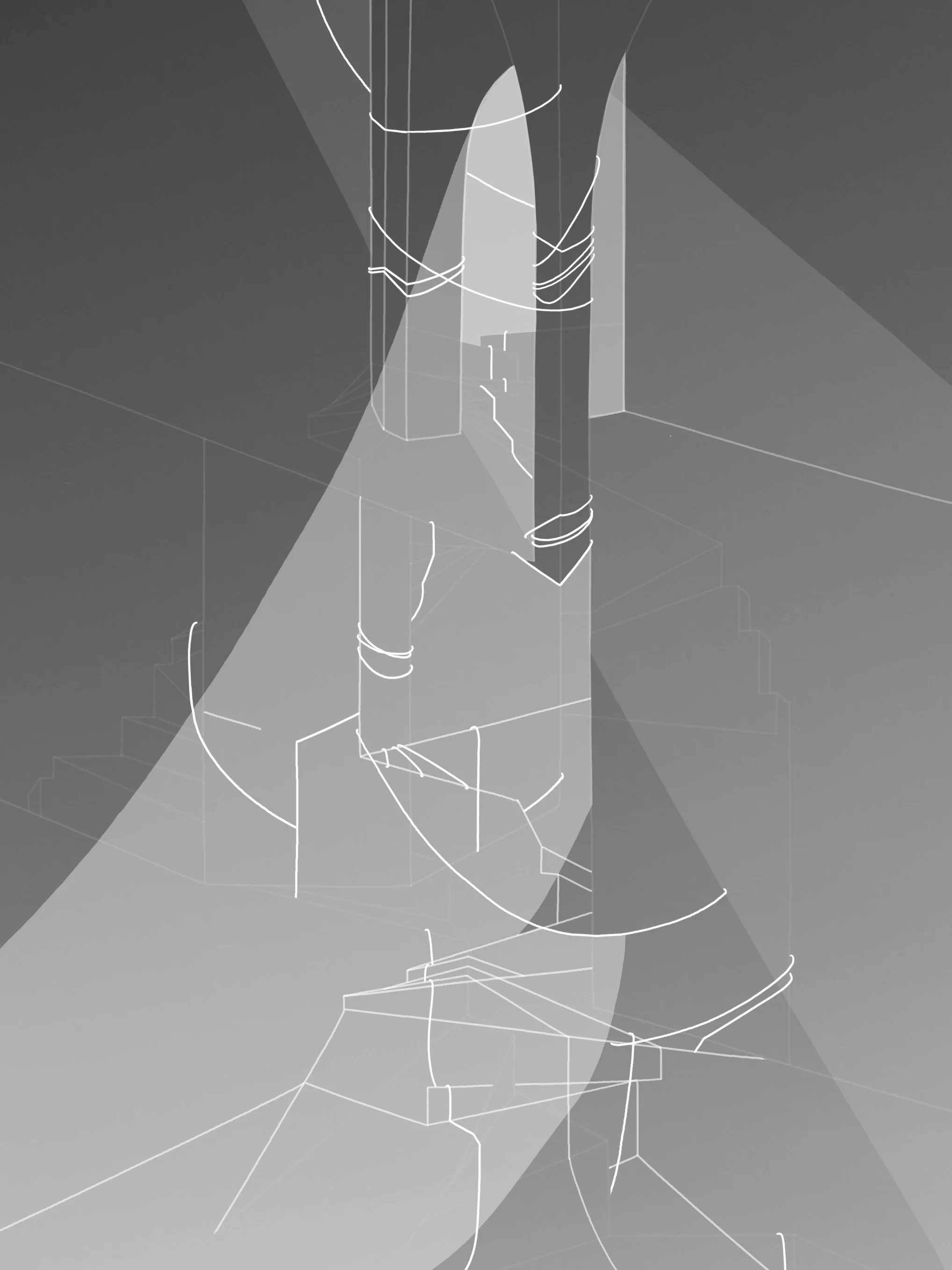 Ghost Knees, digital drawing