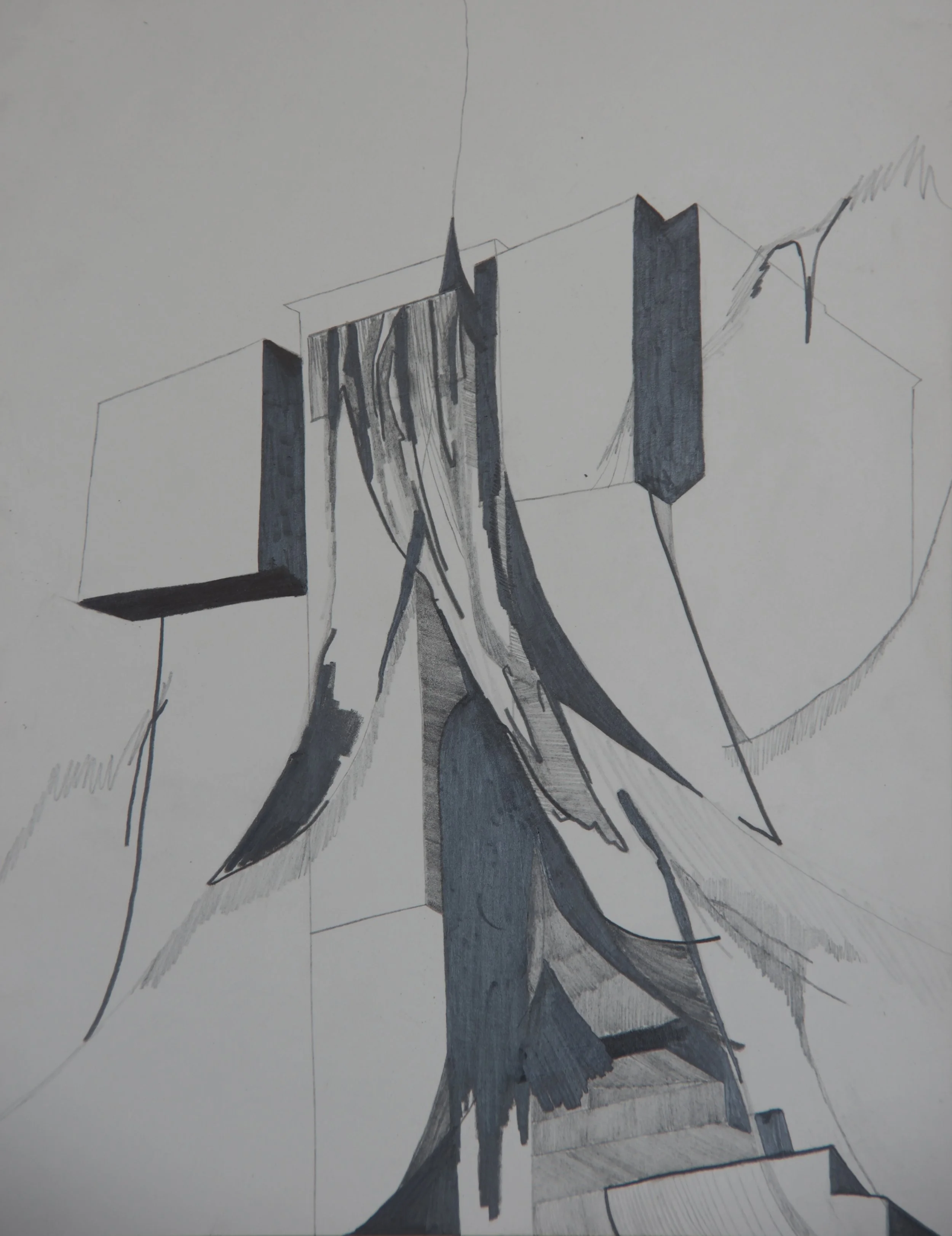 Crafts 3, graphite on paper, 8.5" x 11"