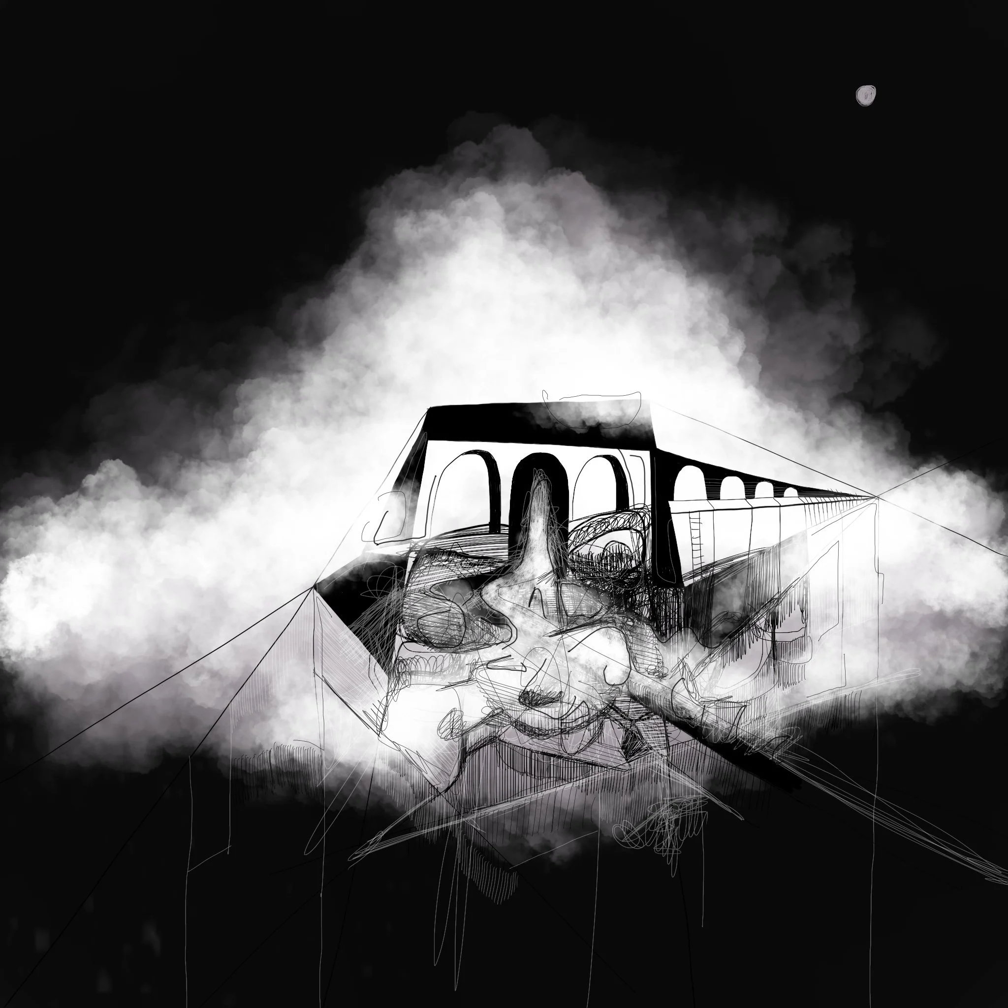 Cloud Cache Advent, digital drawing