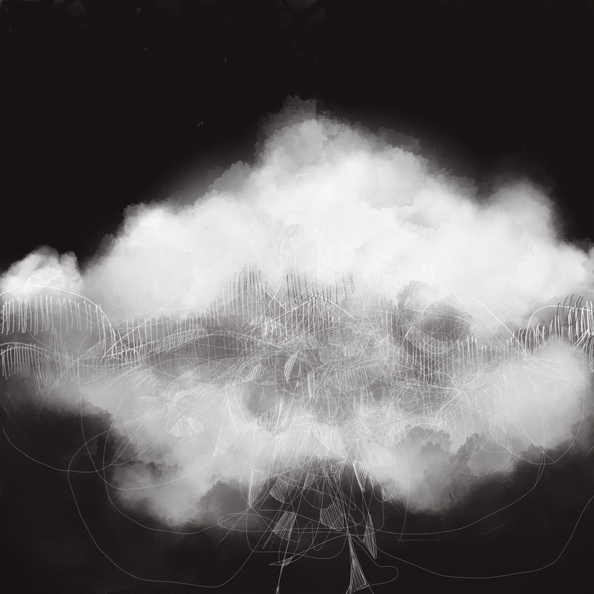 It's Raining, digital drawing