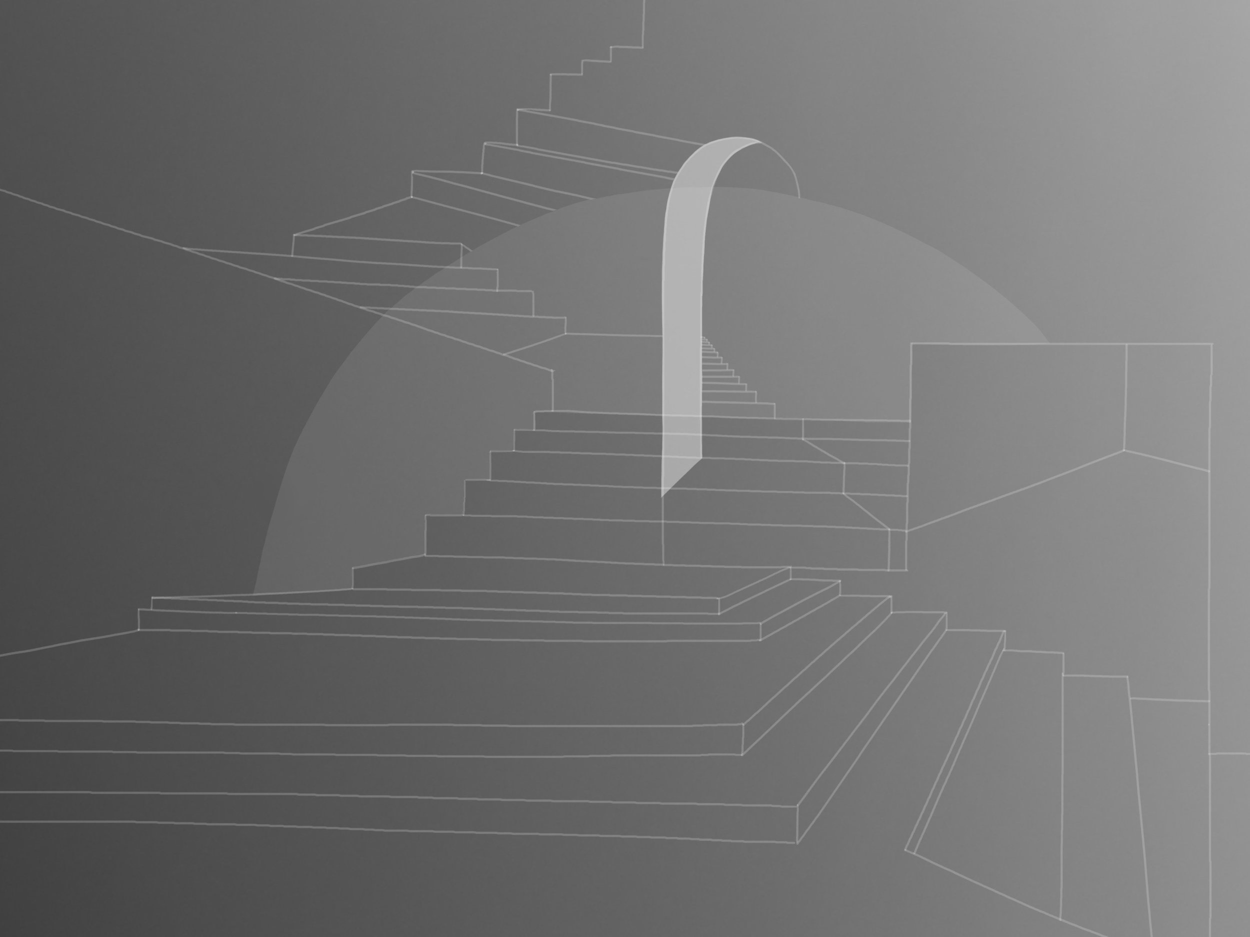 West Stairs, digital drawing