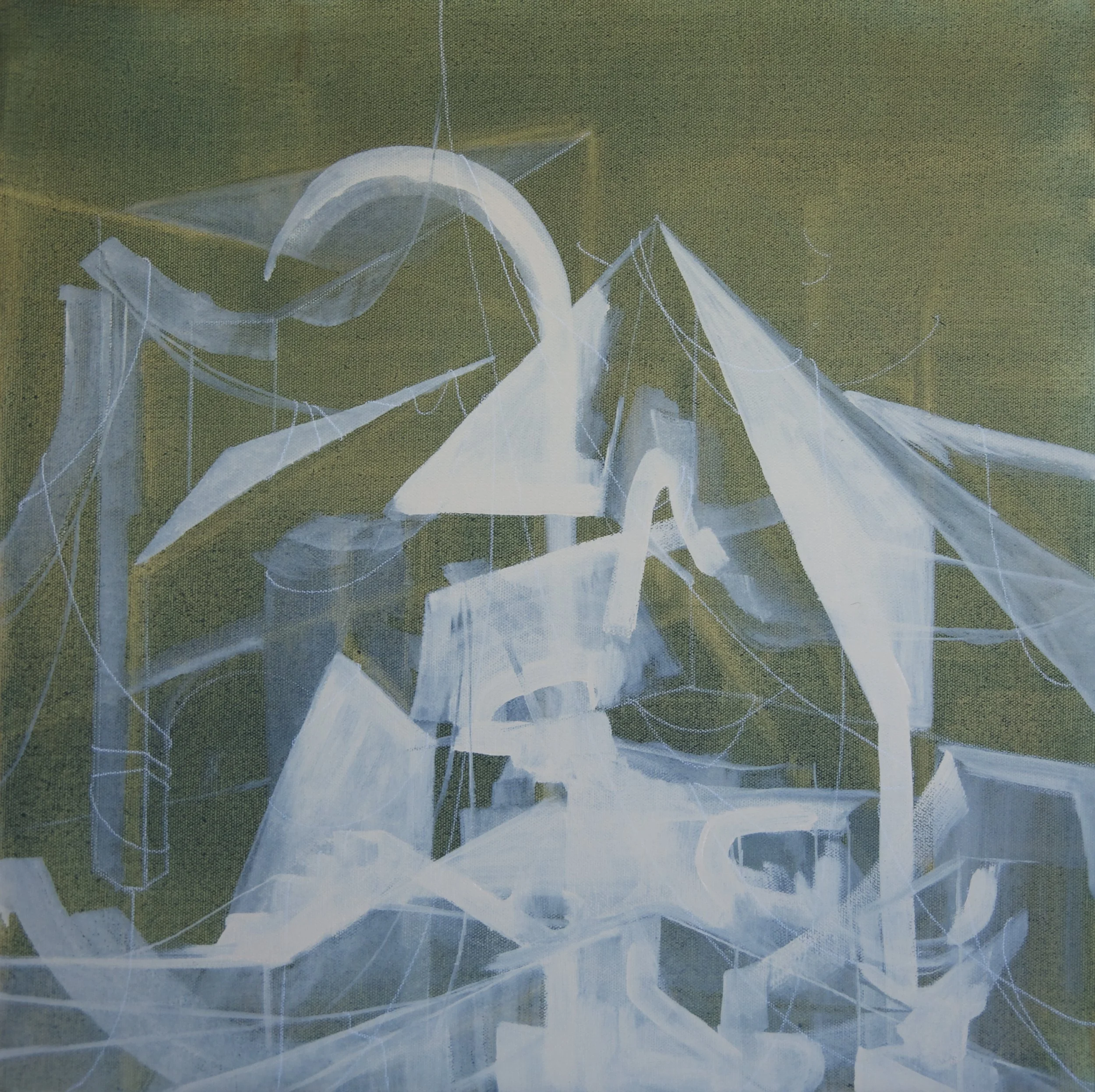 Sea Glass, mixed media on canvas, 20" x 20"