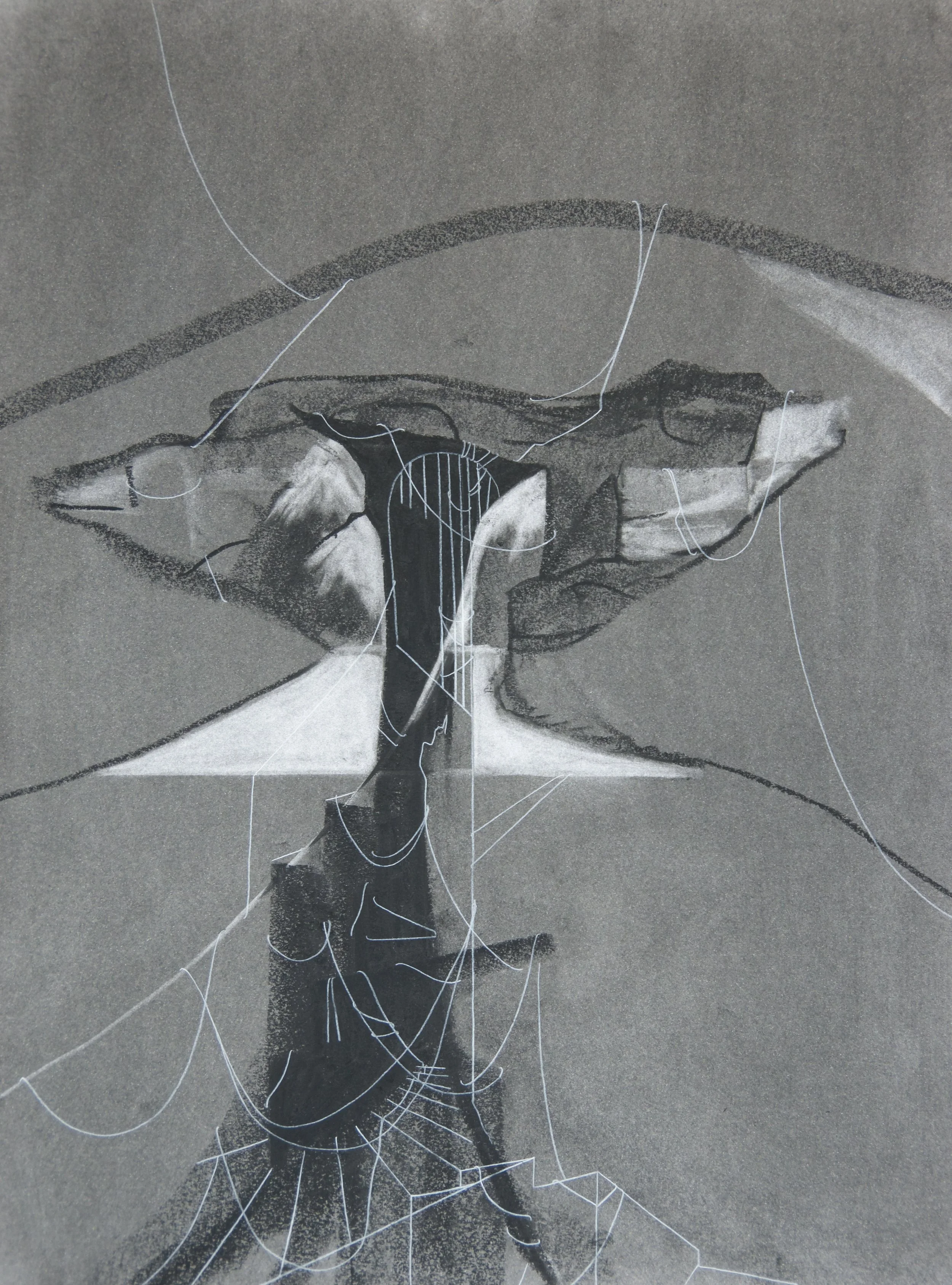 Hill Of Tara, chalk and charcoal on paper, 18" x 24"