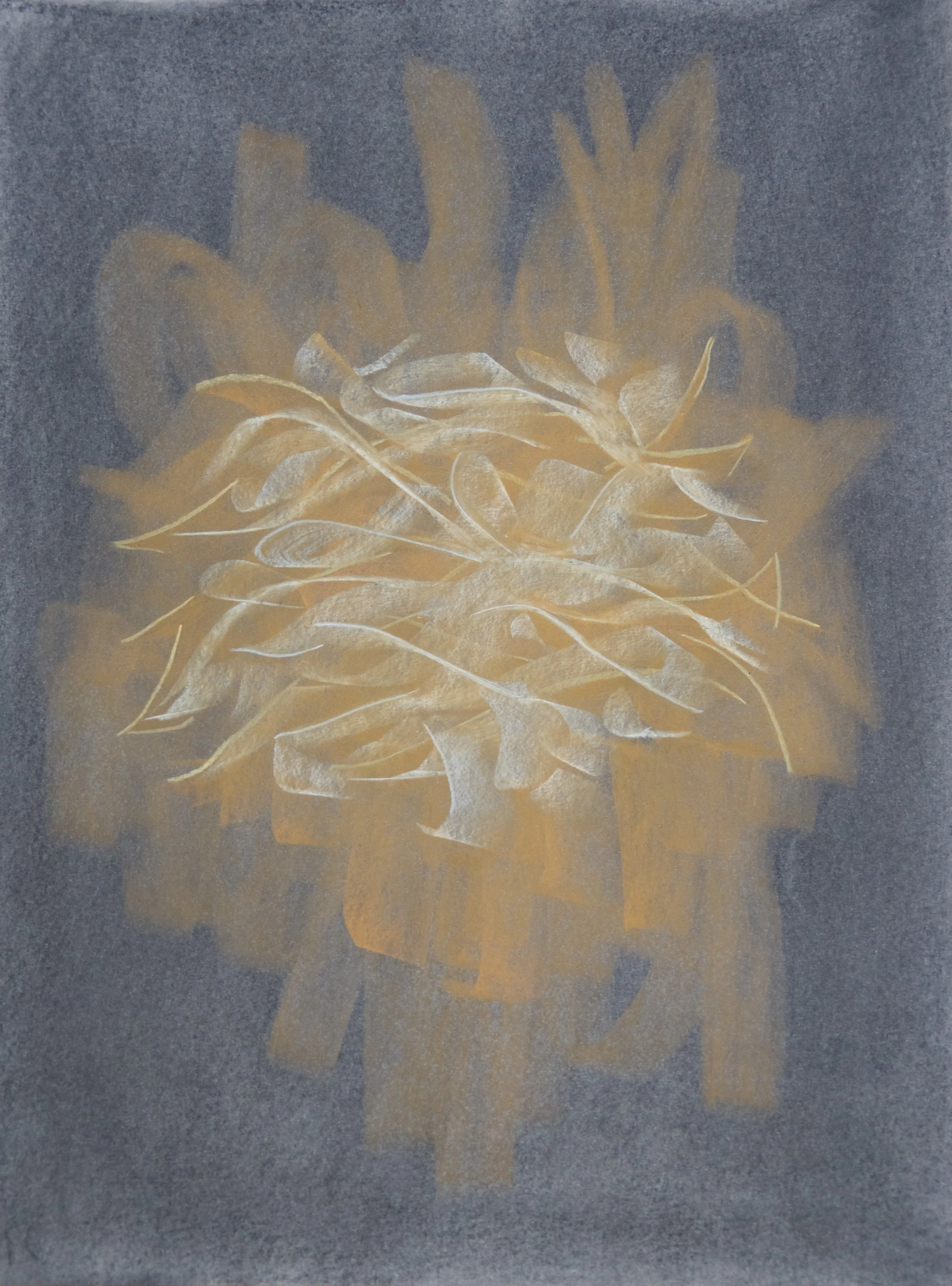 Dragon's Roost, chalk and charcoal on paper, 18" x 24" SOLD