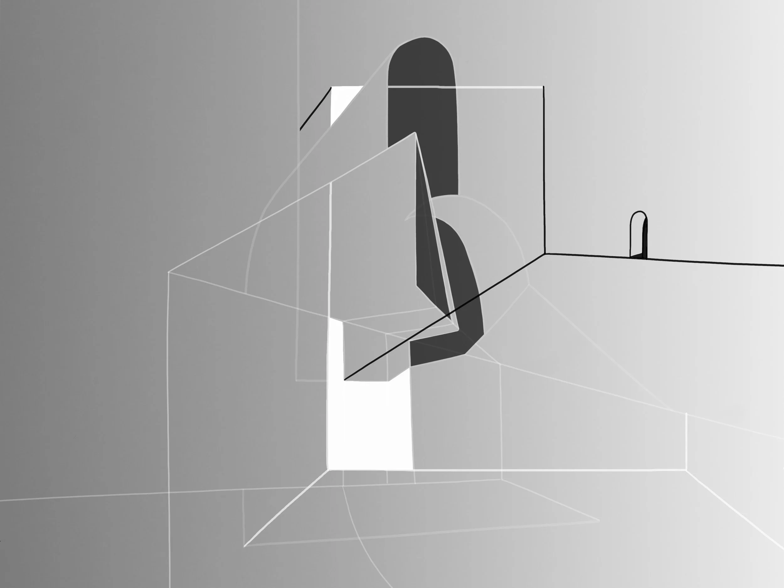 The Room In Between, digital drawing