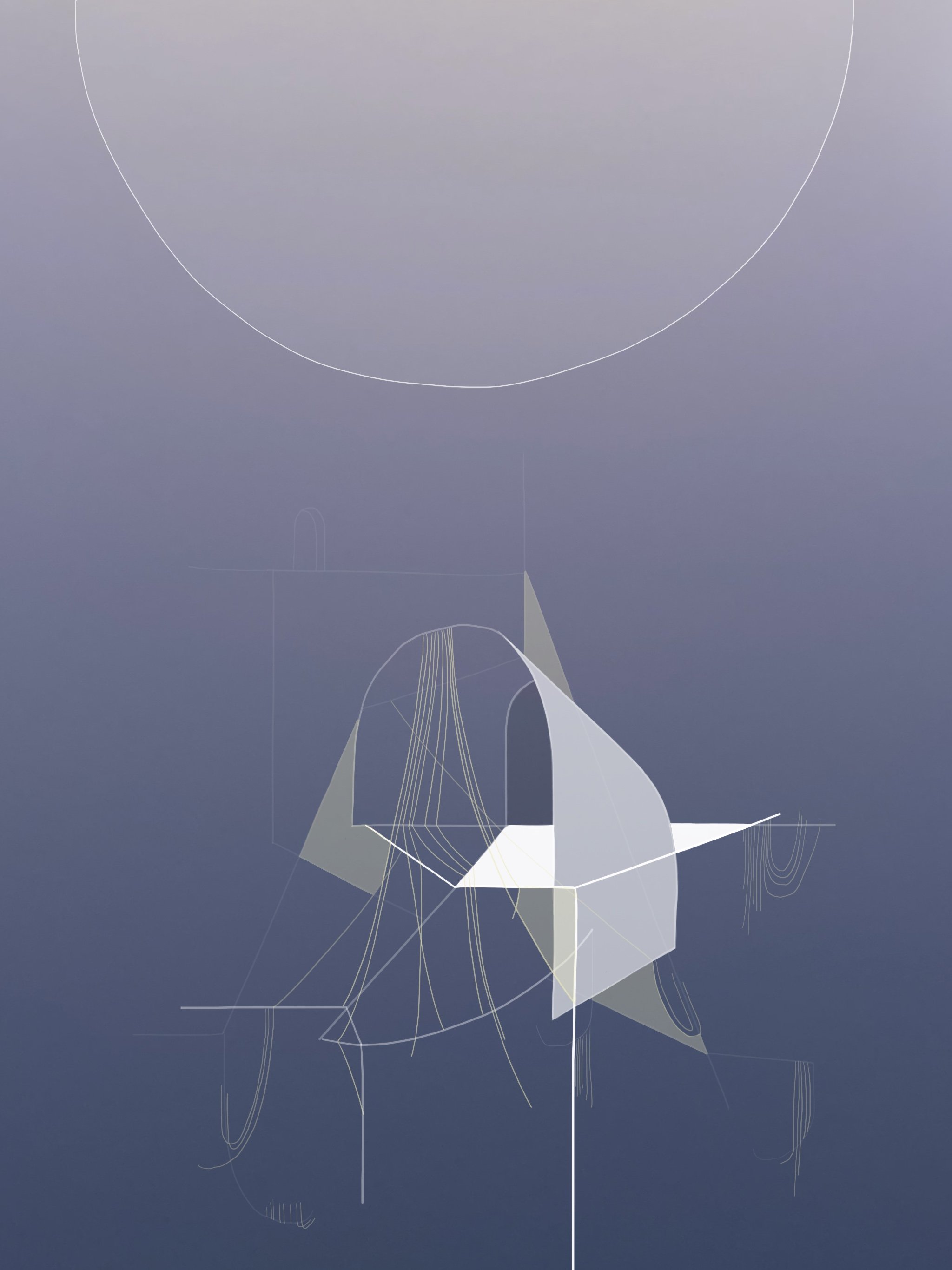 North Fish/South Fish diptych Right, digital drawing