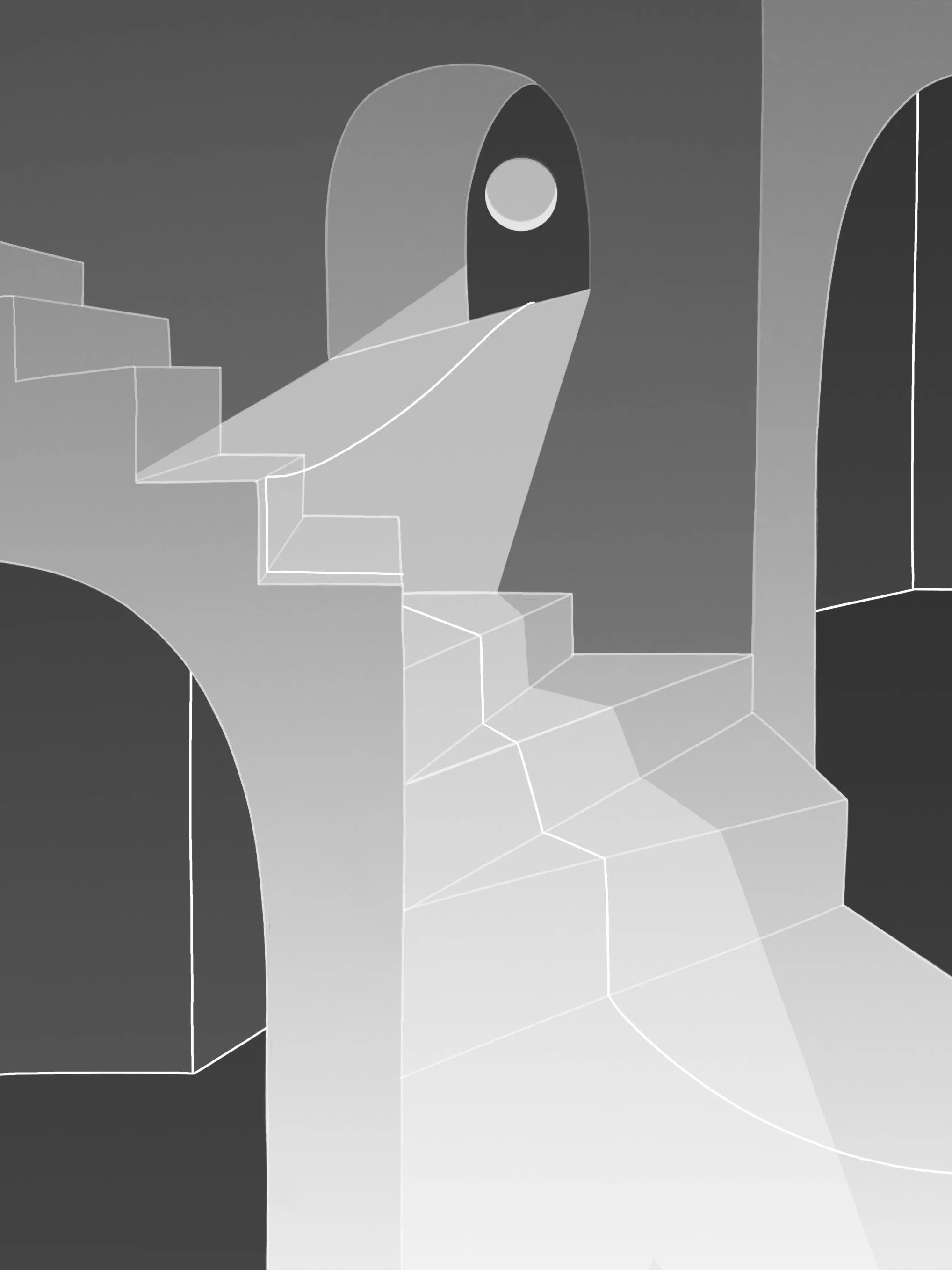 Light's Pilgrimage 9, digital drawing