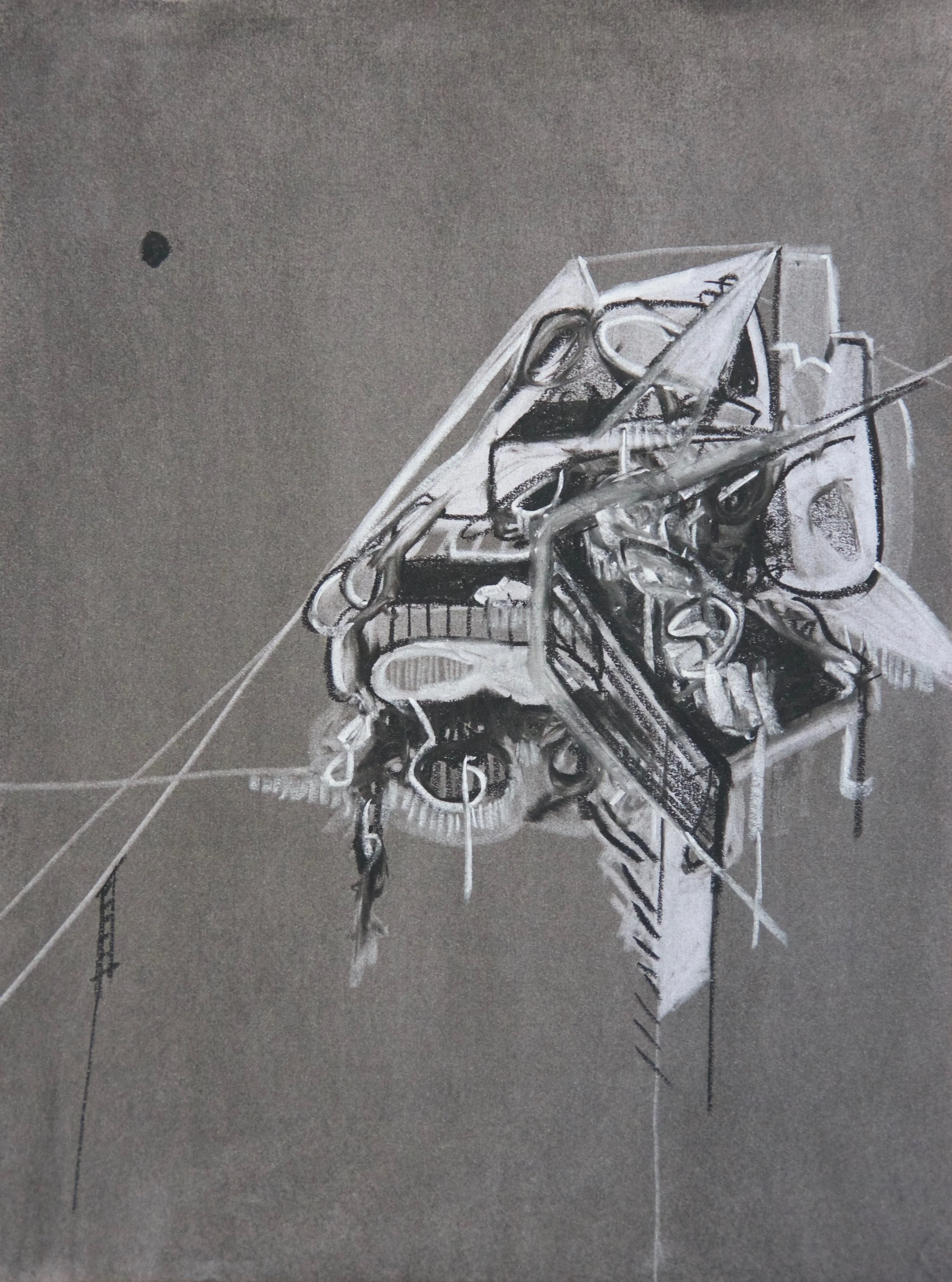 Onset, chalk and charcoal on paper, 18" x 24"