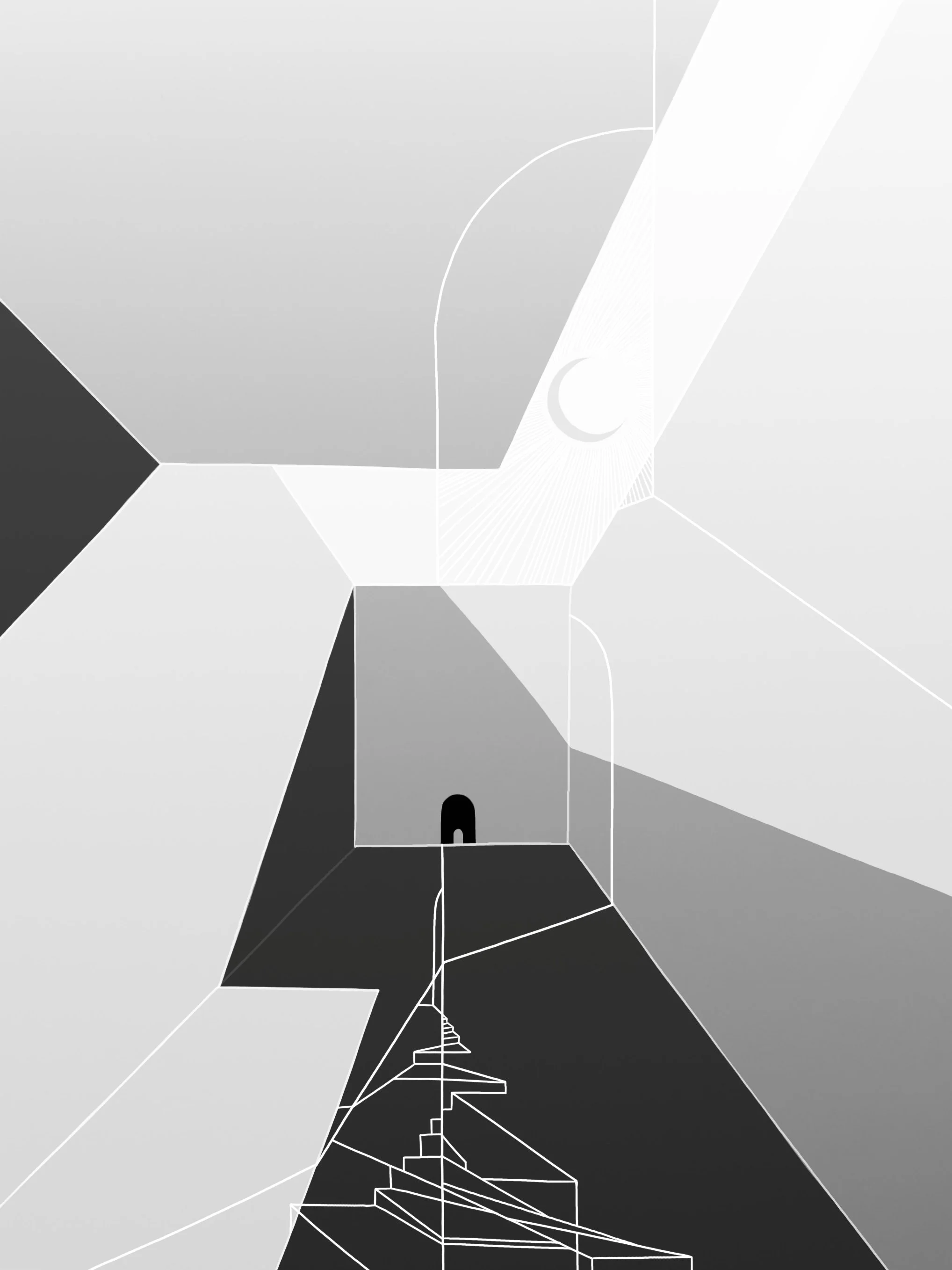 Light's Pilgrimage 1, digital drawing