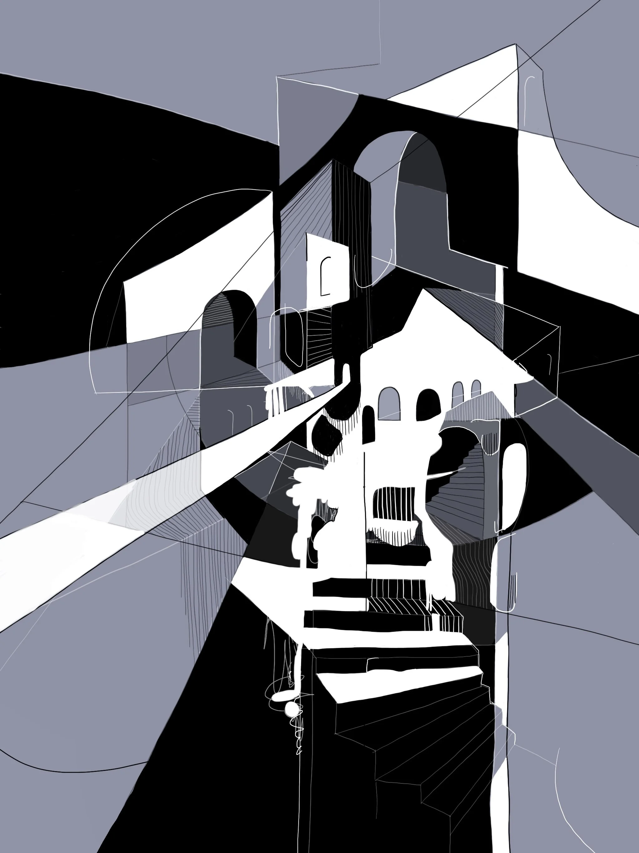 Cityscape 3, digital drawing