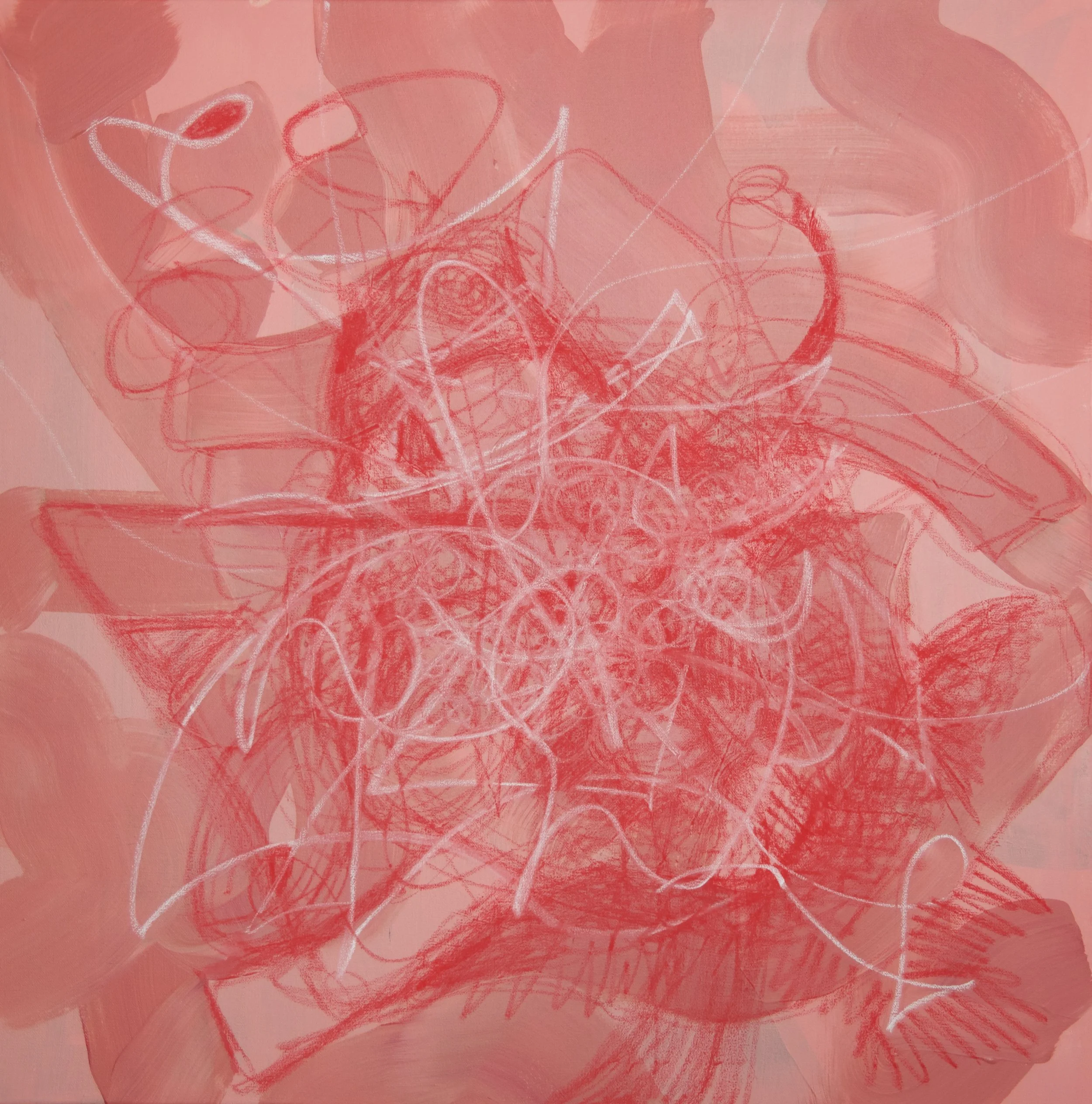 Pull It Together, mixed media on canvas, 30" x 30"