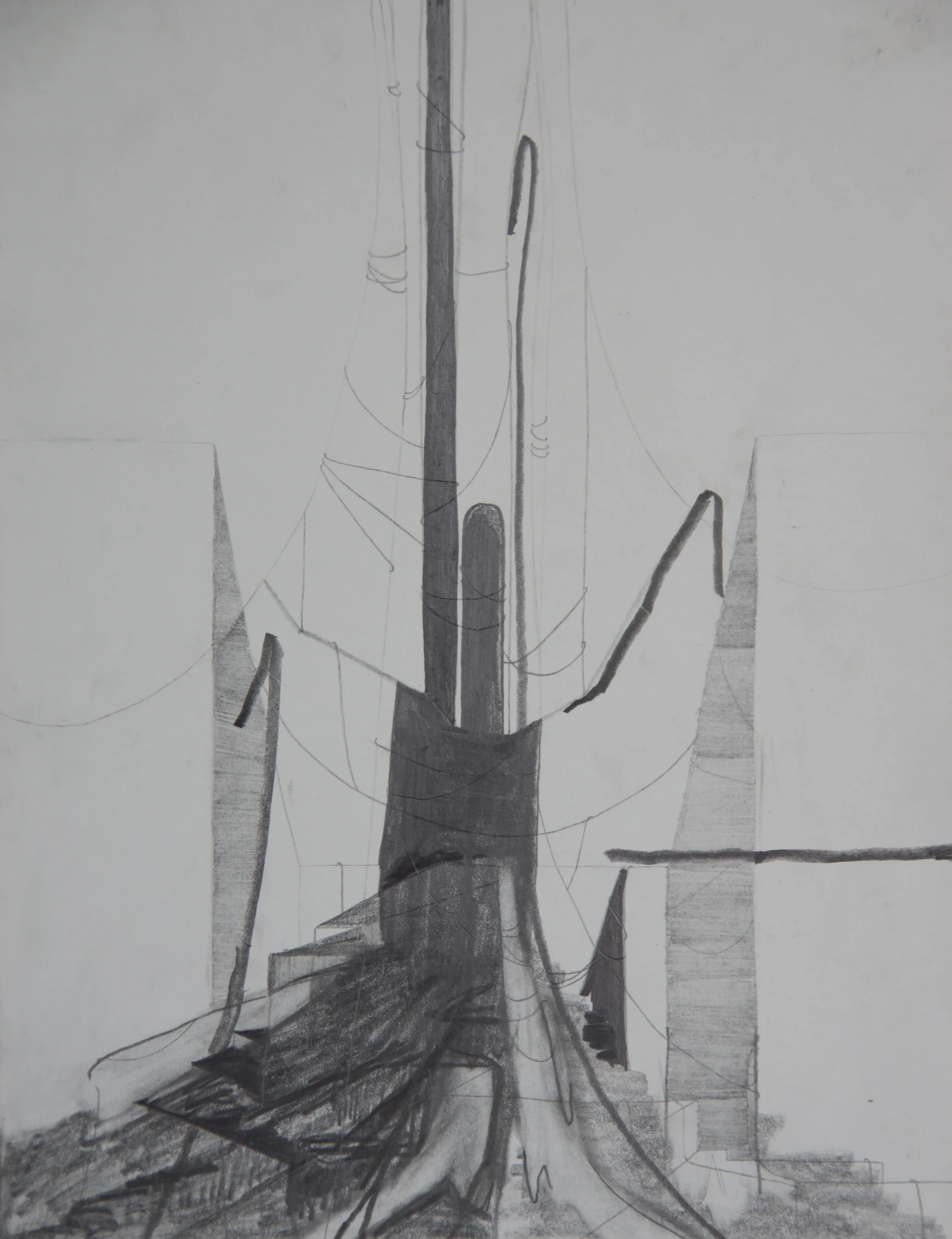 Castle Town. graphite on paper, 8.5" x 11" 