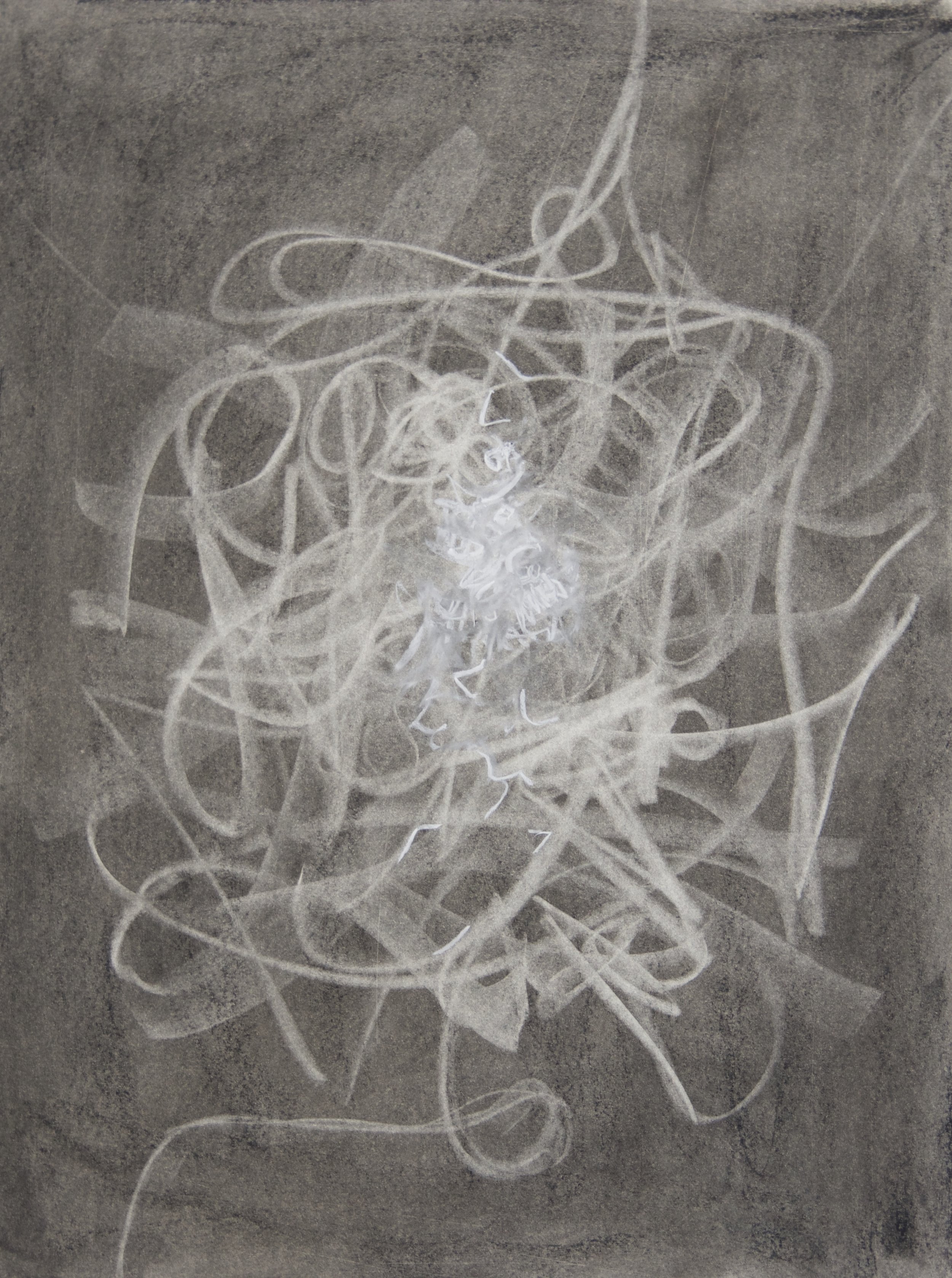 Geist, chalk and charcoal on paper, 18" x 24"