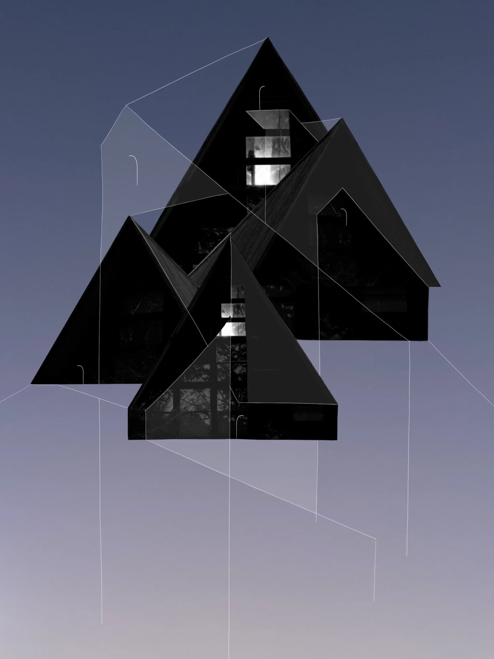 Haunted House, digital collage