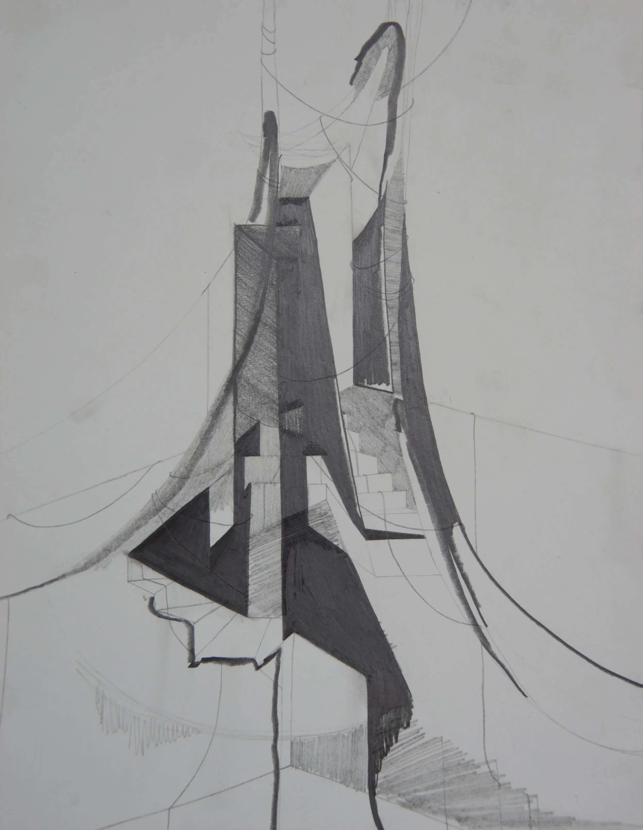 Younger Clothes, graphite on paper, 8.5" x 11" 