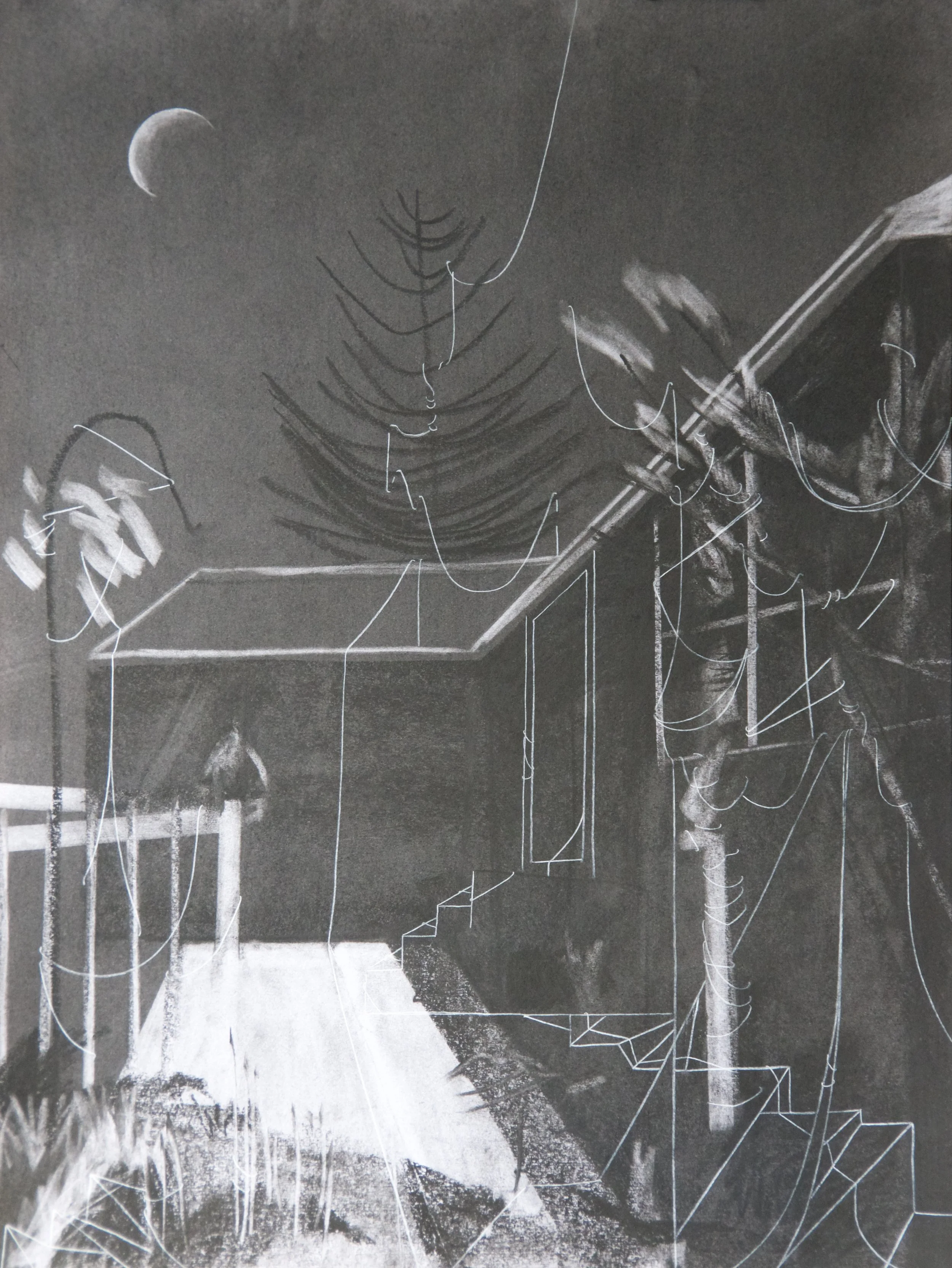 Psanky, chalk and charcoal on paper, 18" x 24" SOLD