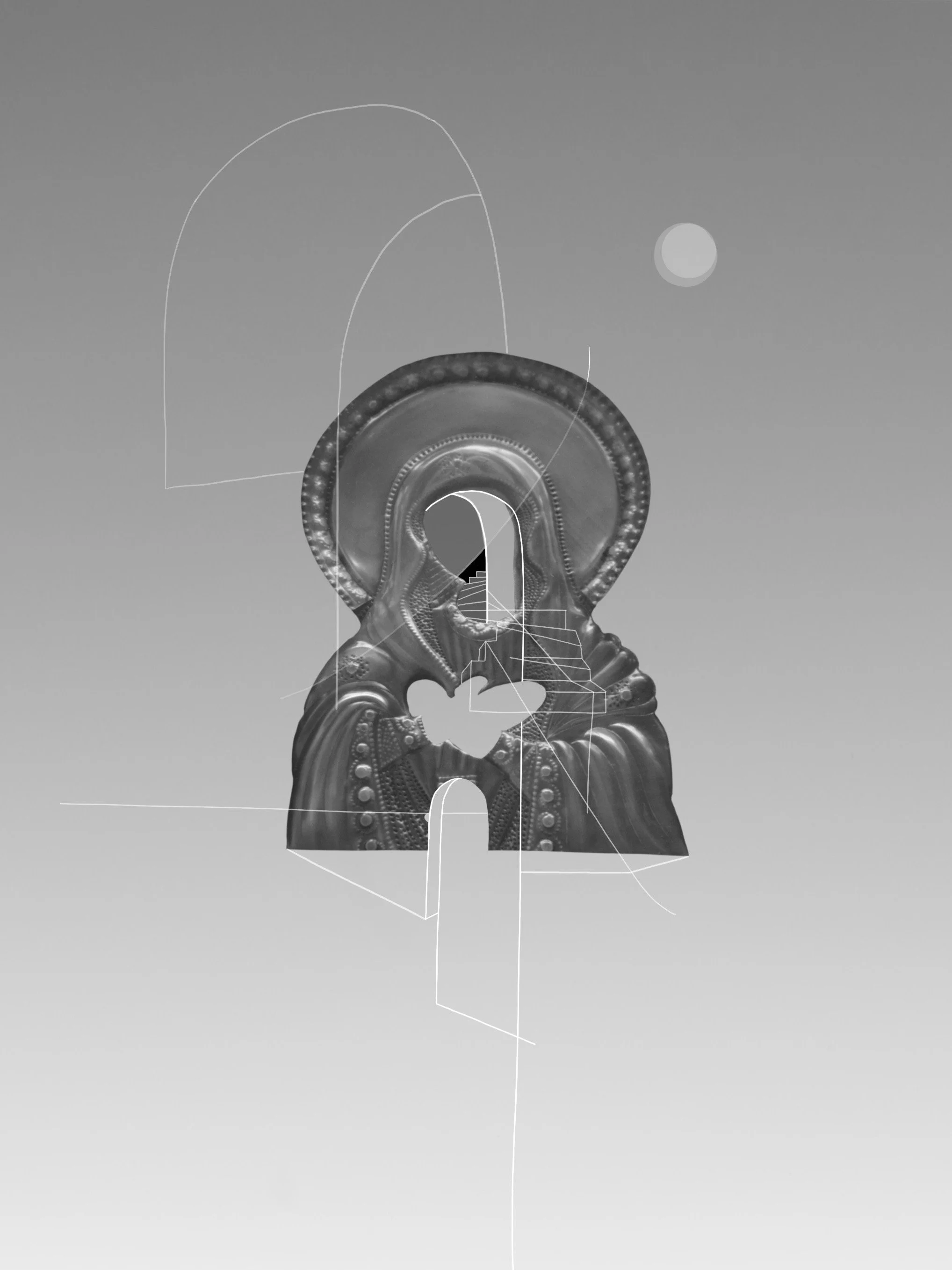 Annunciation, digital collage