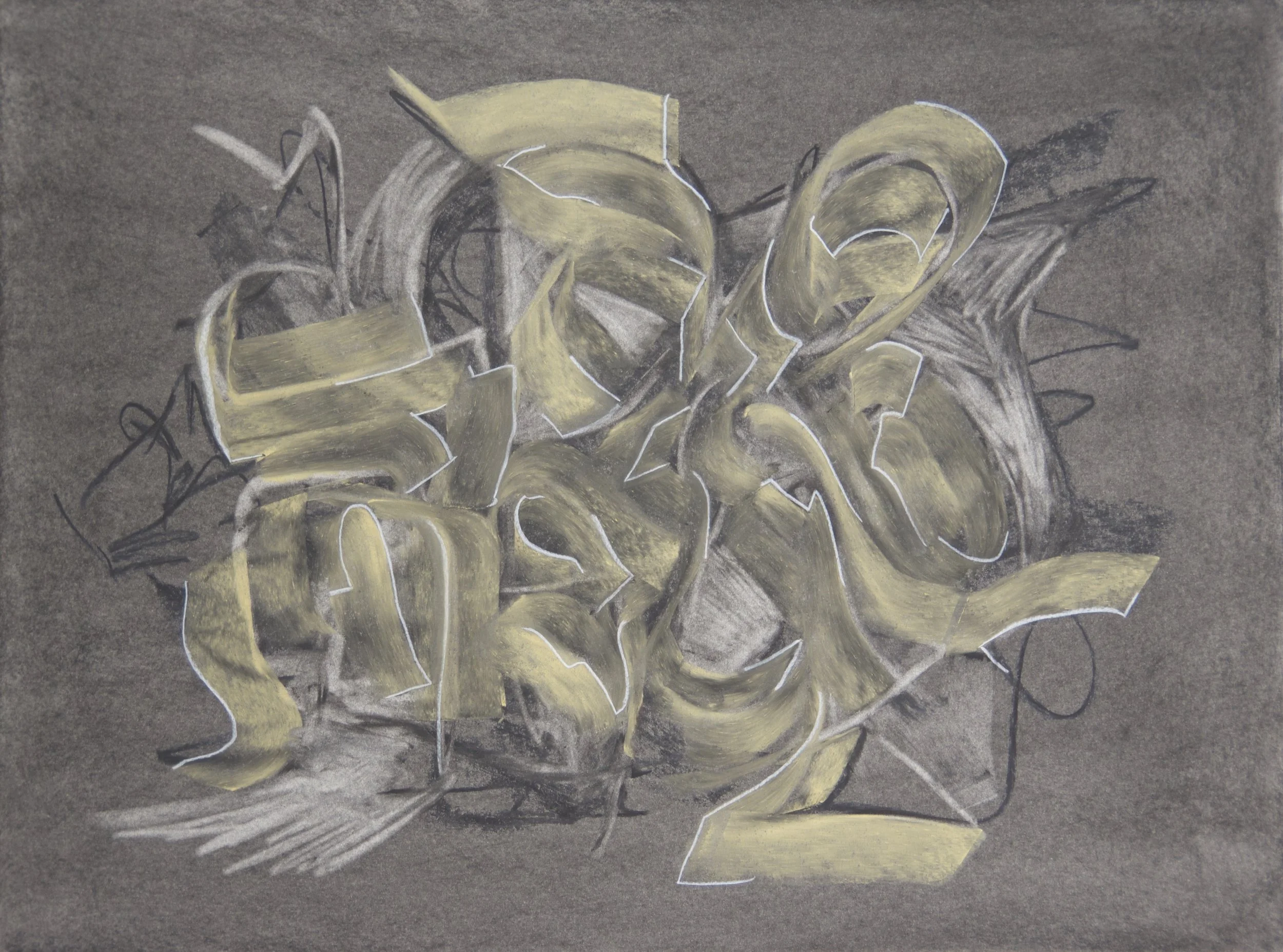Skapekid, chalk and charcoal on paper, 24" x 18"