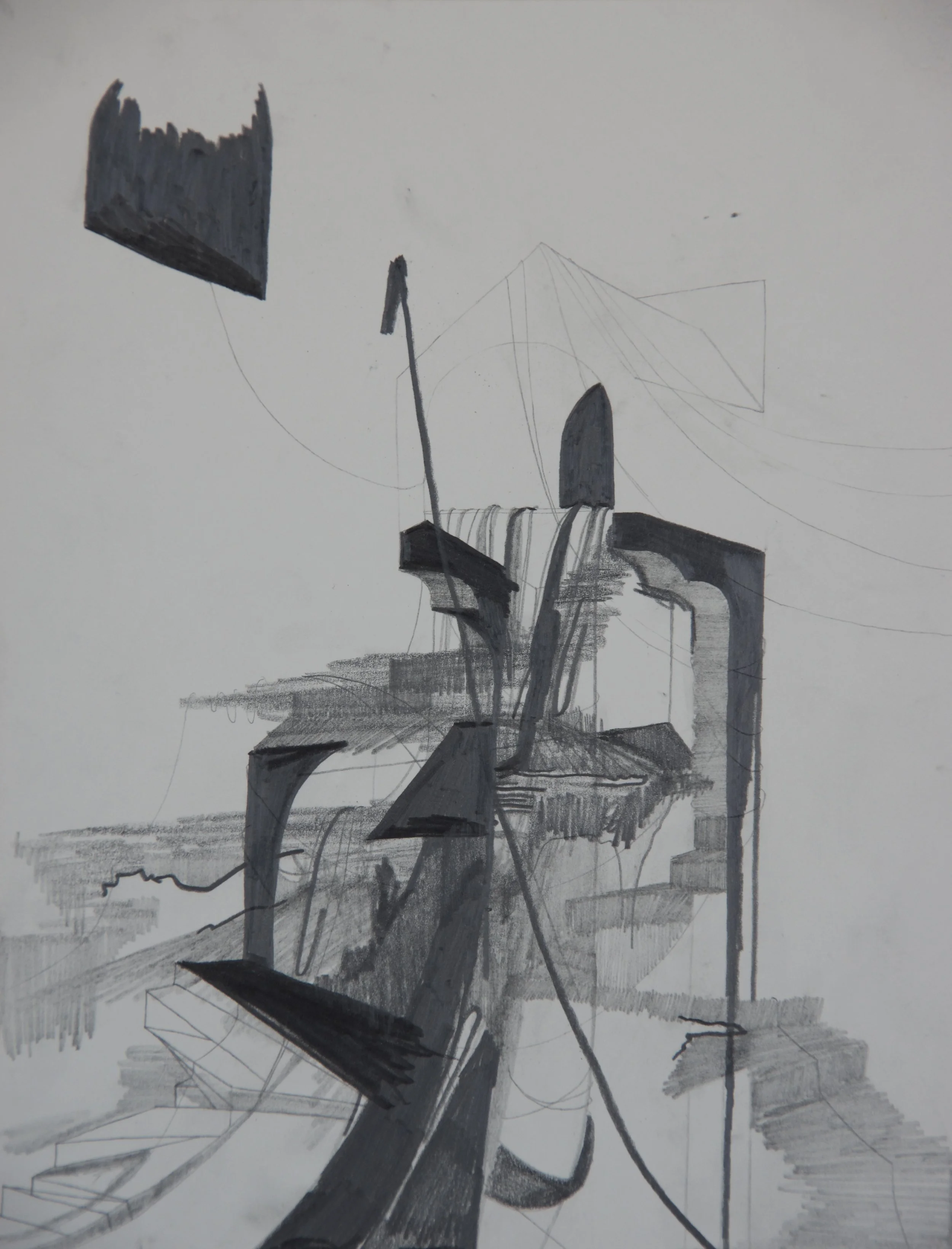 Untitled, graphite on paper, 8.5" x 11" 