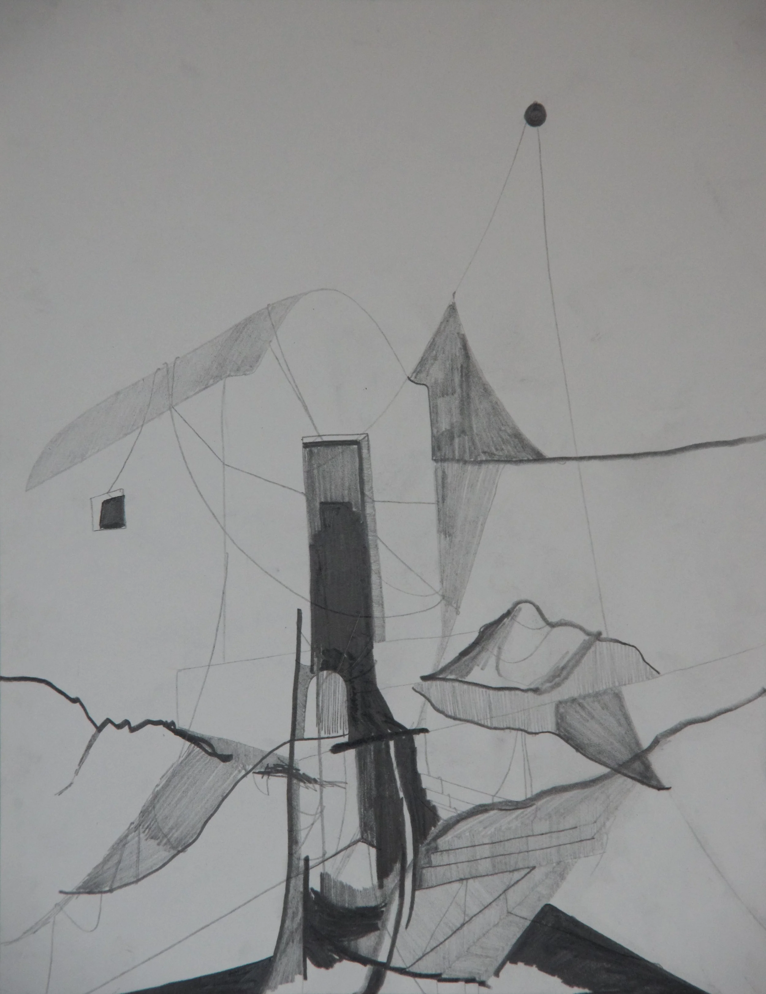 Poco Santuario, graphite on paper, 8.5" x 11"