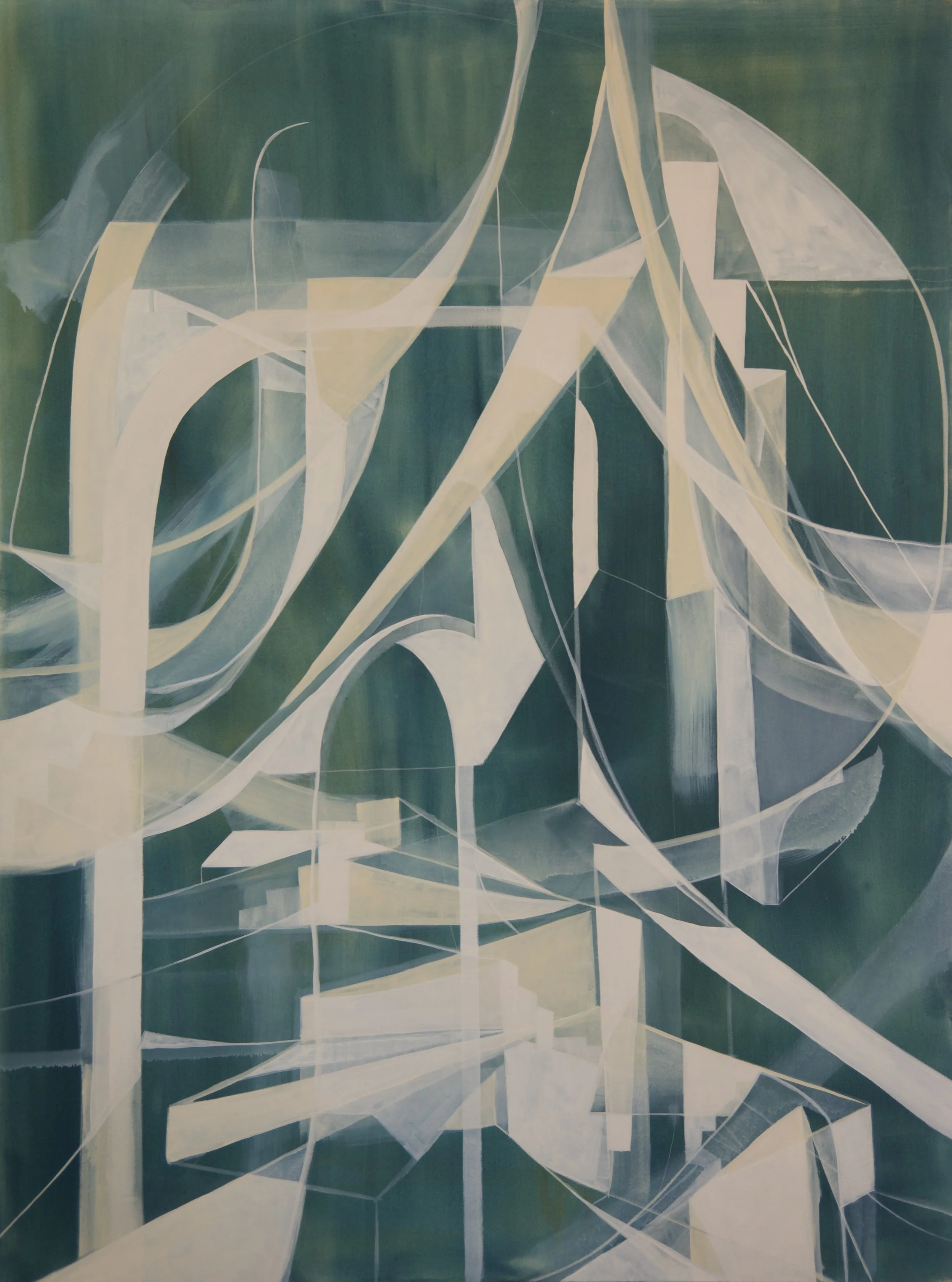 Shroud diptych Right, mixed media on canvas, 60" x 80"