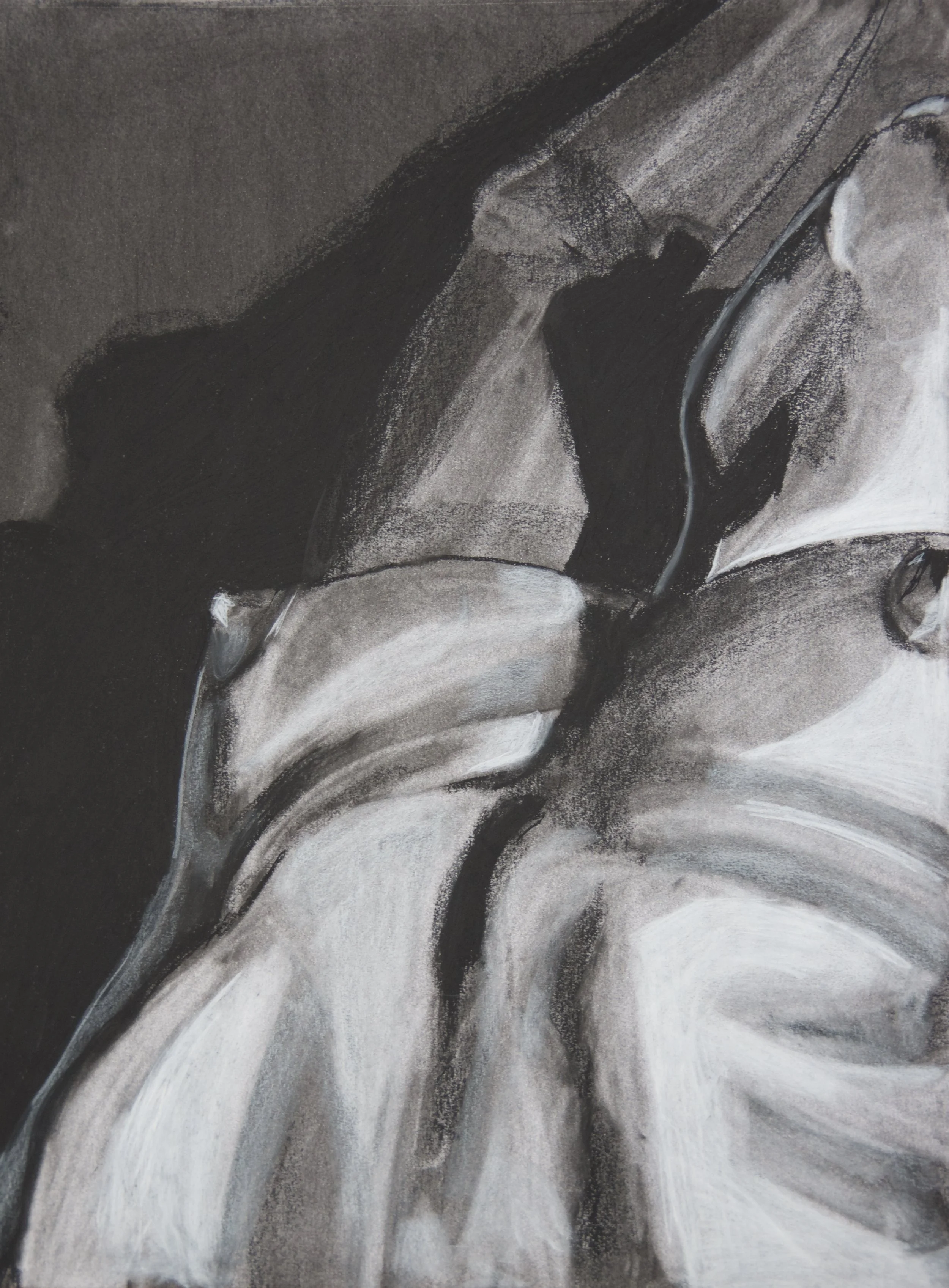 Steadfast, chalk and charcoal on paper, 18" x 24" SOLD