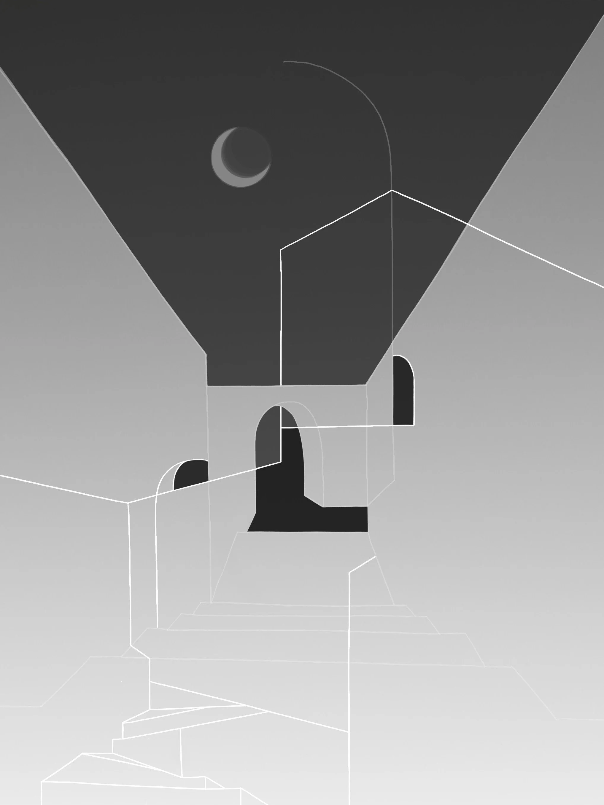 Guarded Rooms, digital drawing