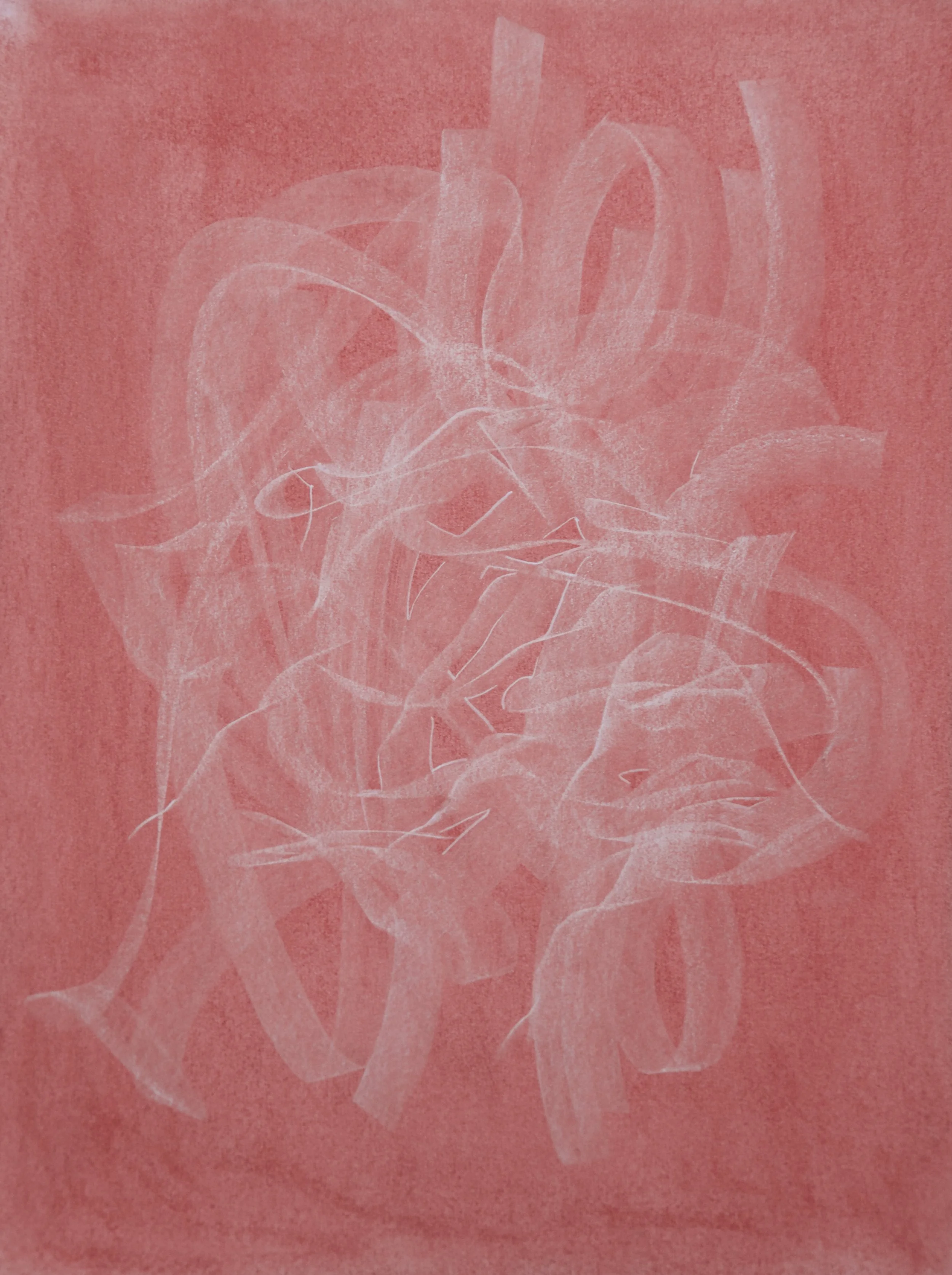 Recall, chalk and charcoal on paper, 18" x 24"