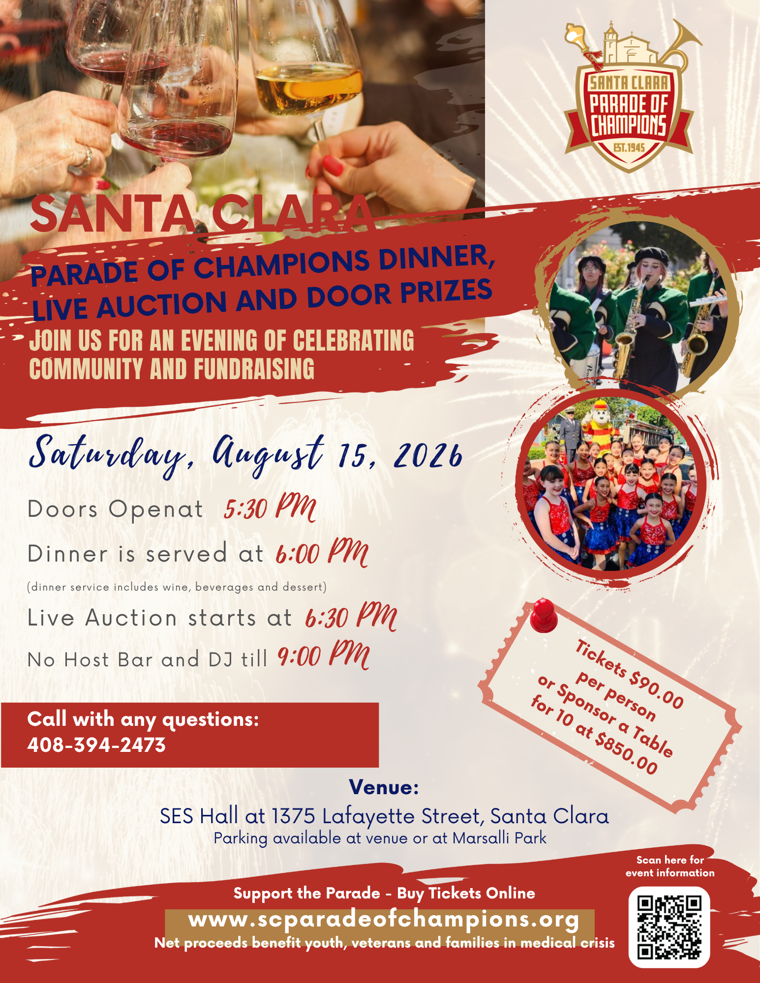 Champions for Community: Annual Fundraiser Gala & Live Auction, Aug. 15th 2026