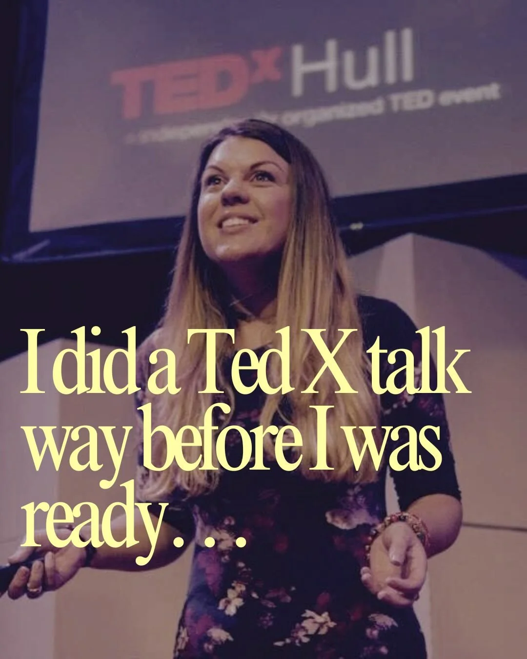 There&rsquo;s so much more to this story 😅 but wow, what a learning curve it was! 🩷 I use this experience as a reference point in my life to remind me whenever that feeling comes up again&hellip; &ldquo;but I did a Ted talk before I was ready. I wa