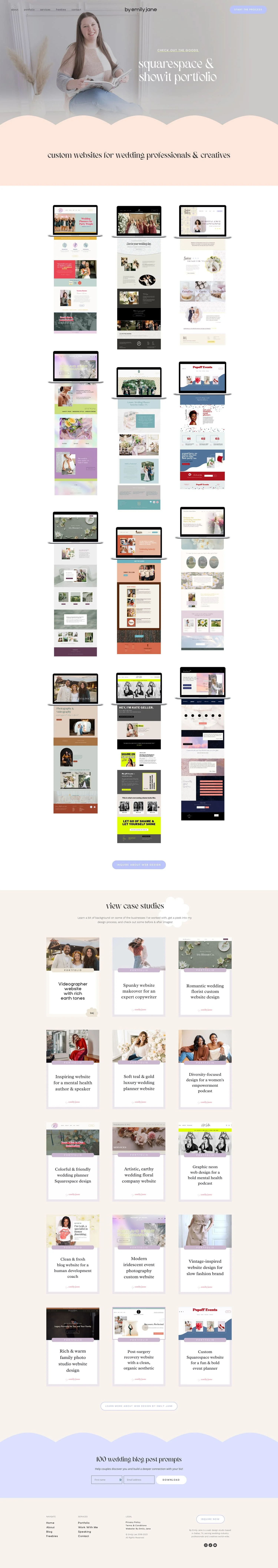 by Emily Jane website portfolio