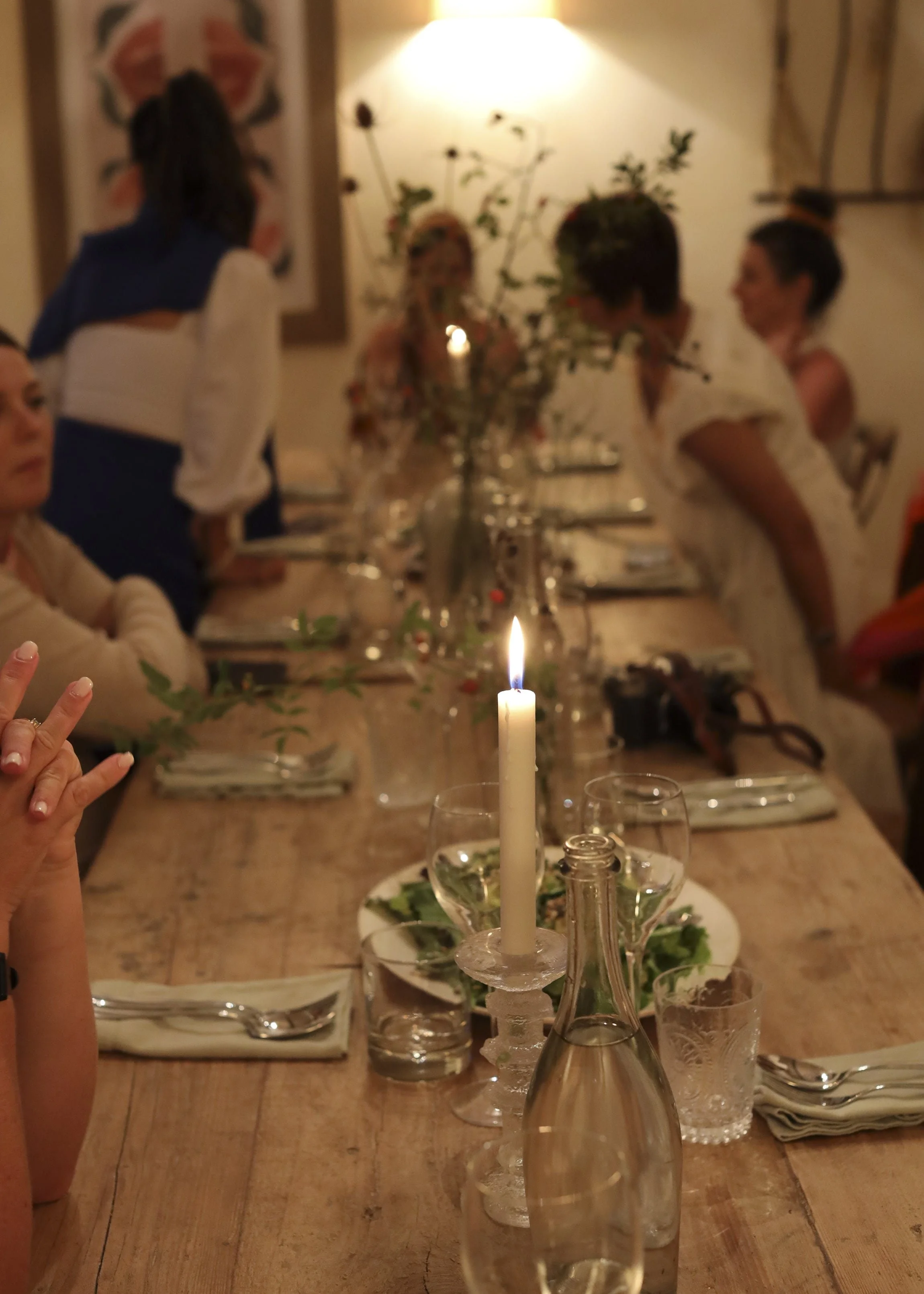 Friends enjoying dinner