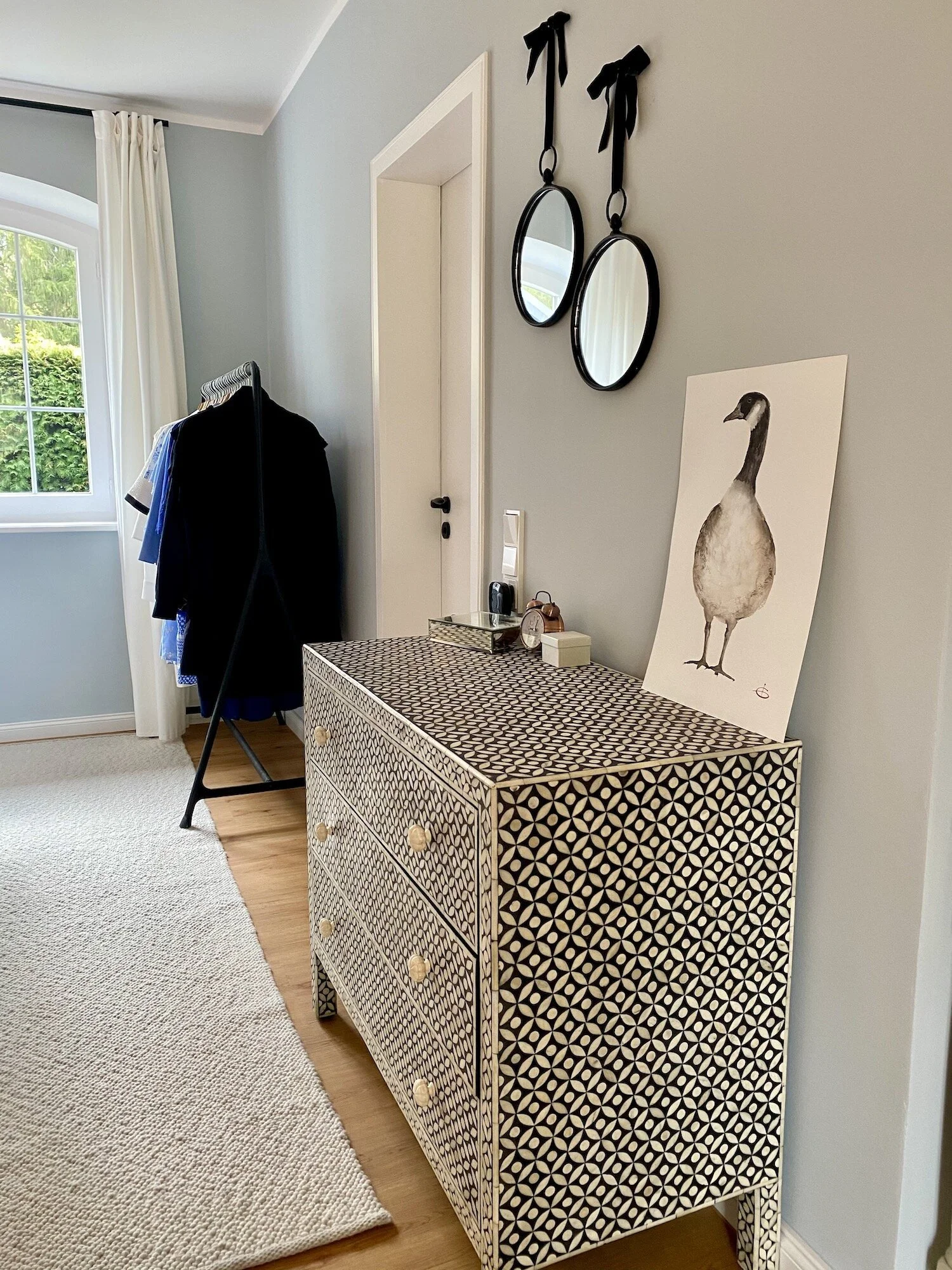blue bedroom with Maisons du Monde Baikal dresser.jpeg
