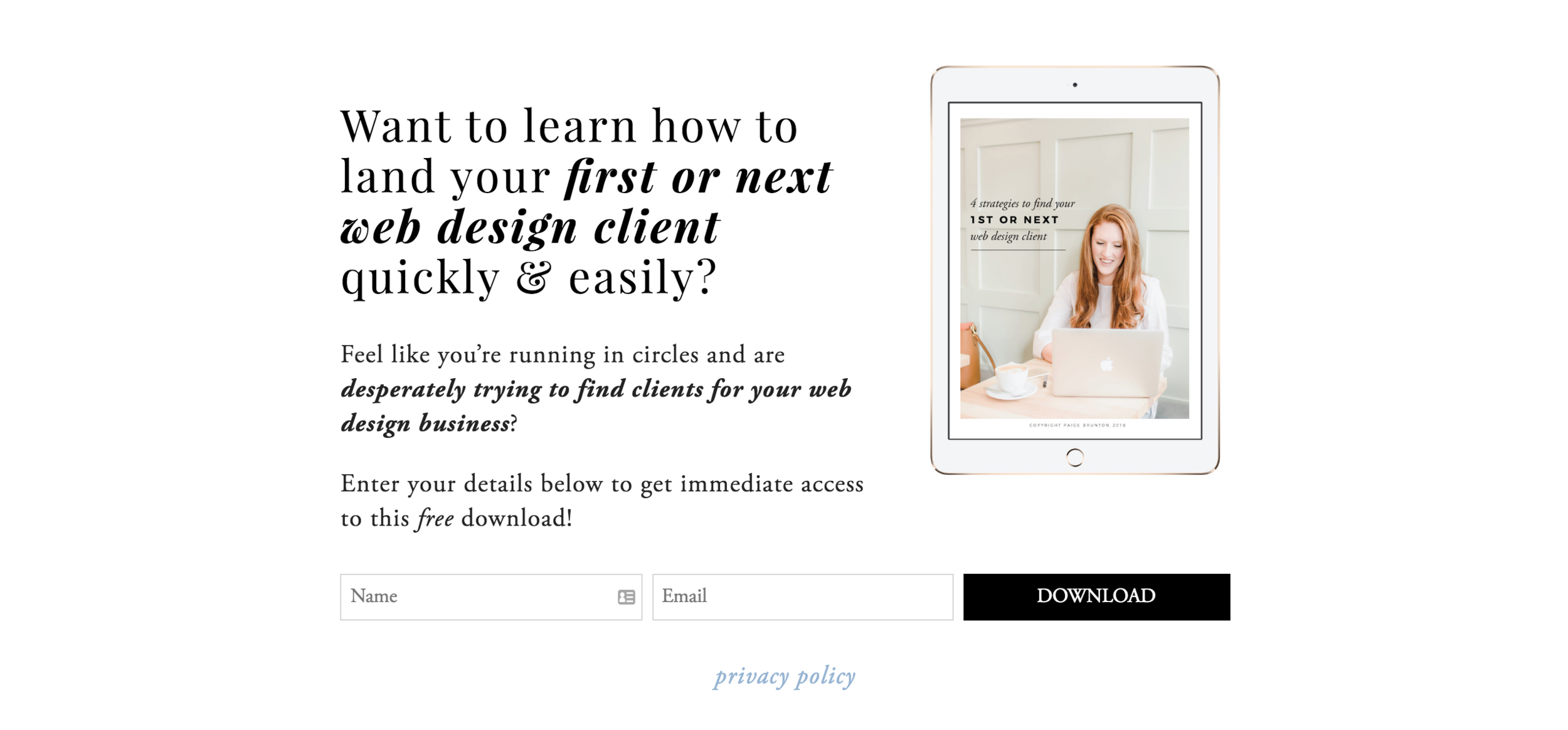 How to use ConvertKit and Squarespace to send optin gifts — Paige