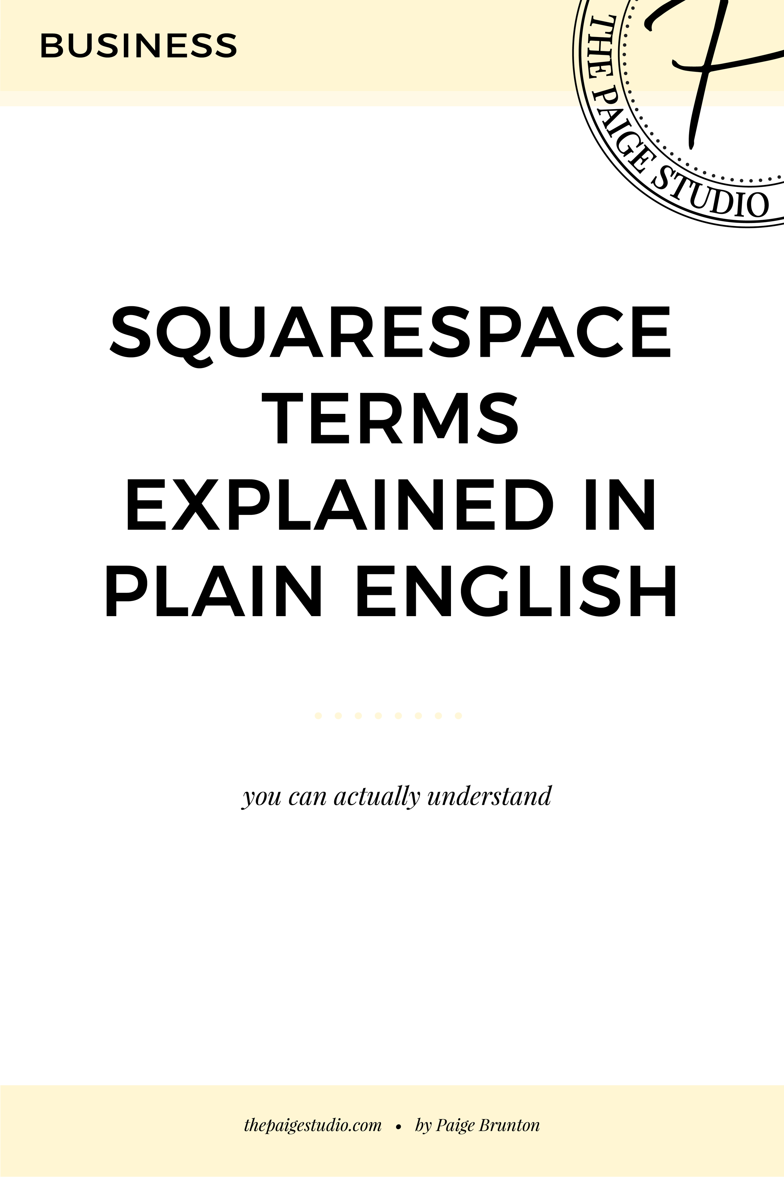 Squarespace terms explained in plain English you can actually understand