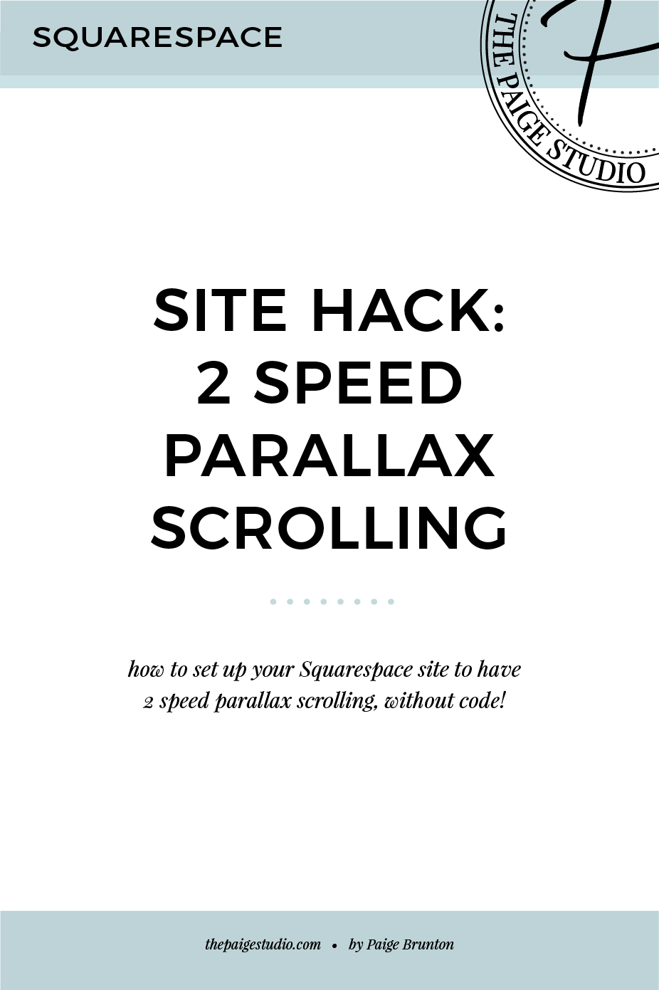 Squarespace hack: advanced 2 speed parallax scrolling