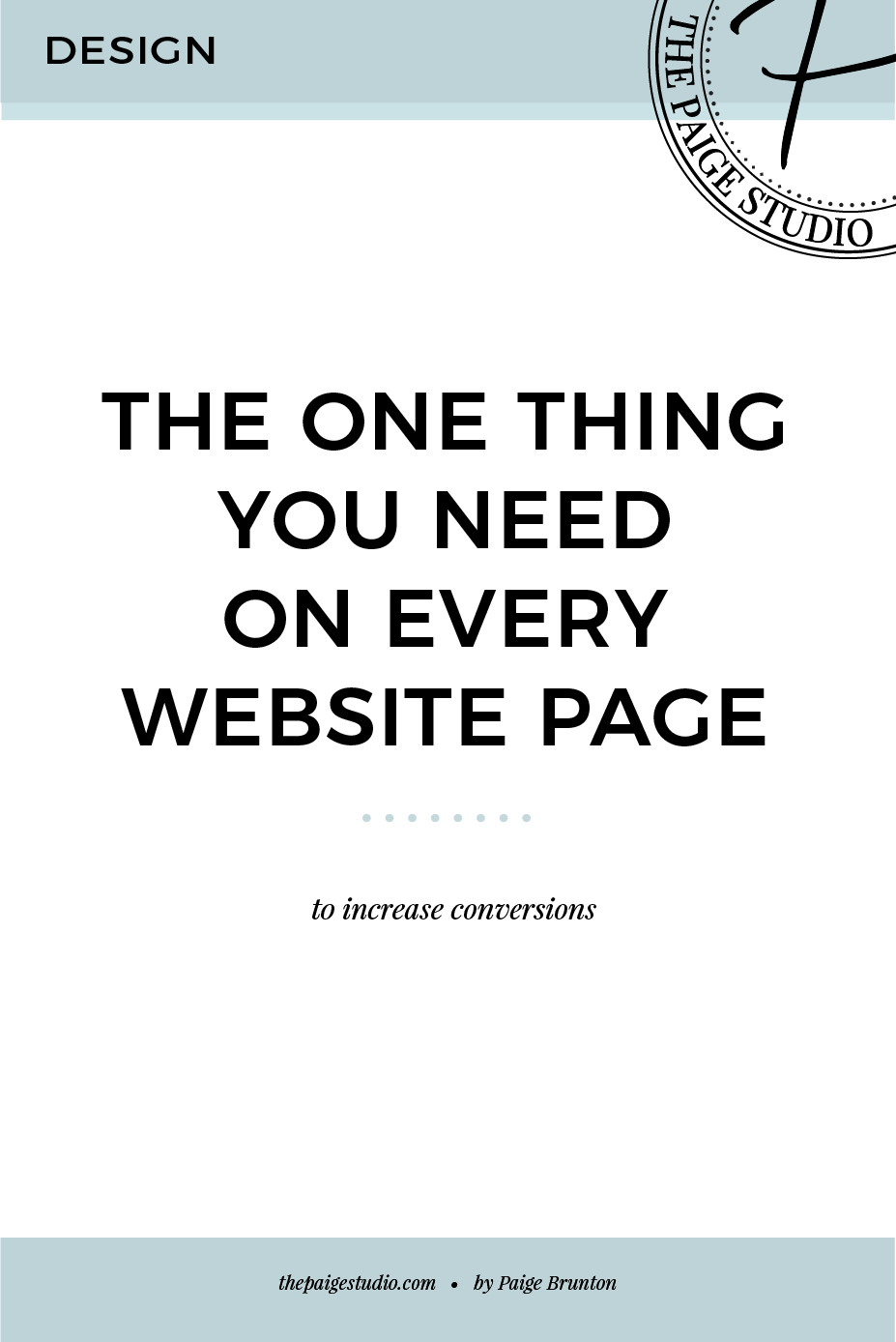 The one thing you need on every page of your website to increase conversions