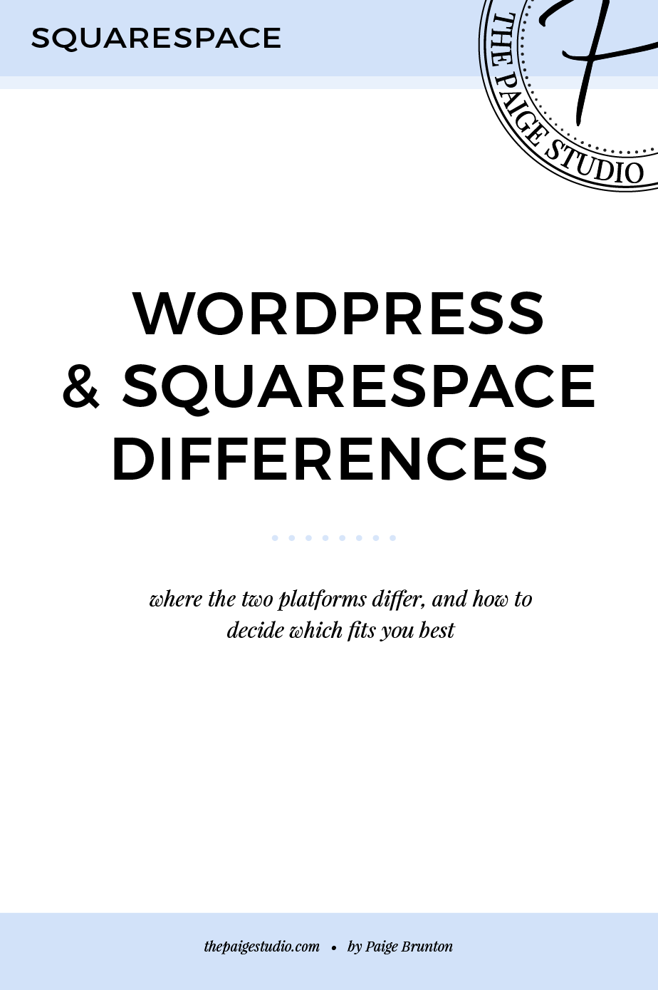What's the difference between WordPress & Squarespace?
